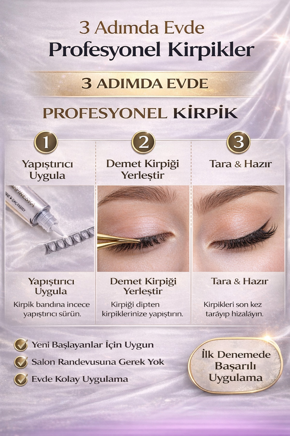 سیستم مژه At-Home Express / ست مژه خوشه‌ای مانگا-انیمه-کاسپلی / 10 مدل مختلف، شامل تمام تجهیزات — ست مژه FRCHSKA-EXPRESS — تصویر 6 از 7