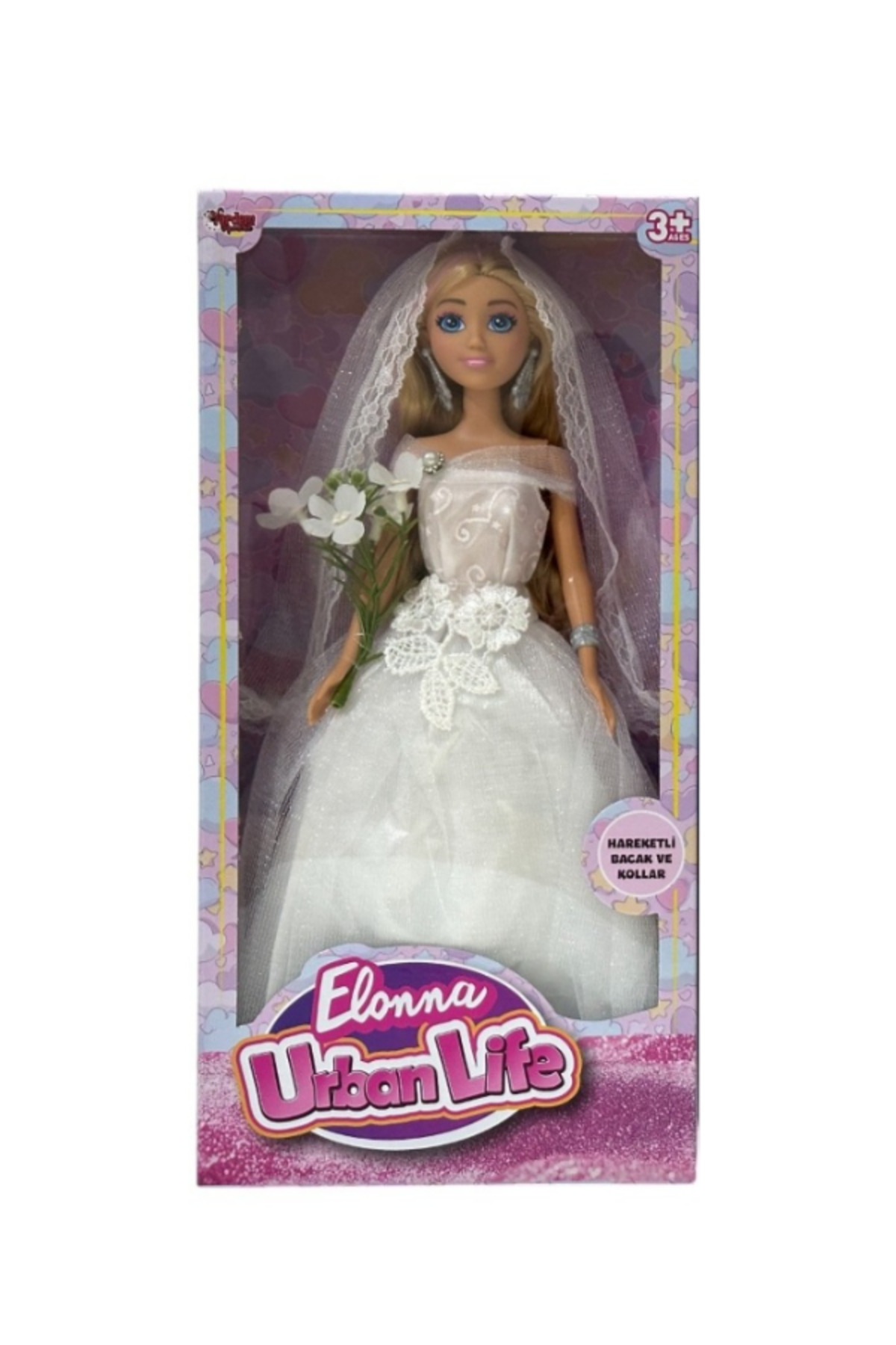 29 Cm Gelinlikli Aksesuarlı Bebek
