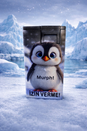 Hunter Penguen Desenli Jet Alevli Gazlı Çakmak – Rüzgara Dayanıklı Metal Çakmak