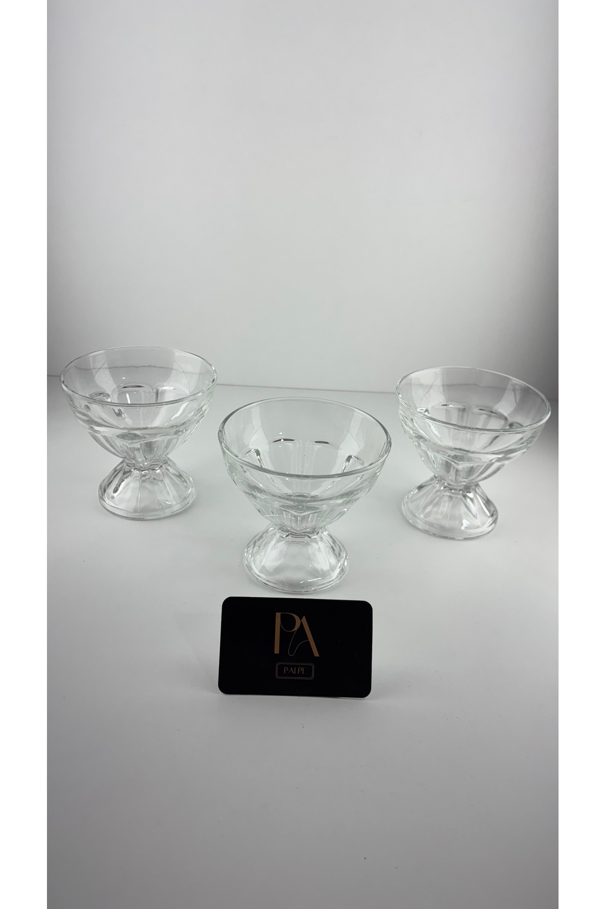 3PCS 180cc Crystal Ice Cream Bowl Dessert Bowl Magnolia Cup Presentation Decorative Object Trinket Ornament