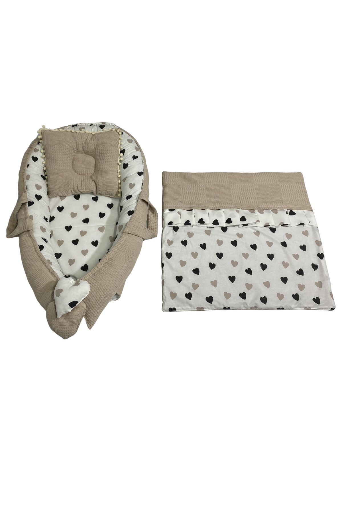 Happy Baby Dikiş Atölyesi 13’lü Babynest Anne Yanı Puset Örtüsü Alt Açma Emzirme Yastığı Ana Kucağı Bebek Arabası Minderi fotoğrafı 4 (önizleme)