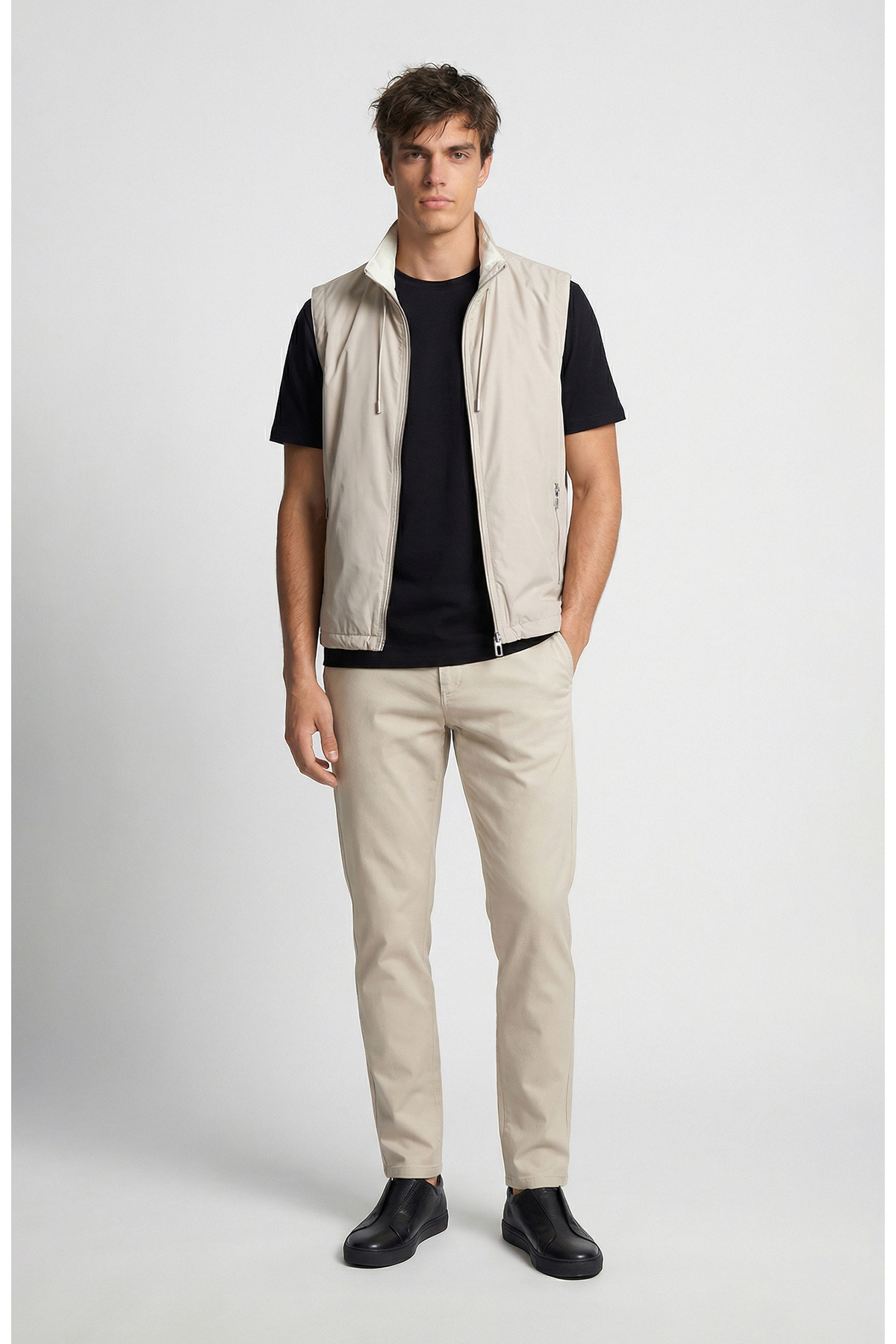 Network N-tech Taş Dik Yaka Casual Yelek görsel 2