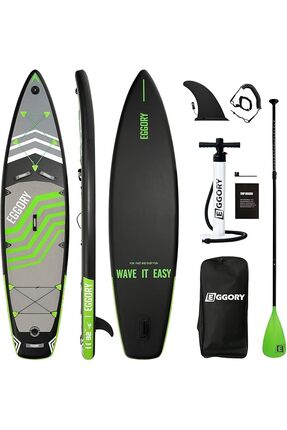 Eggory 335 cm x 81 cm x 15 Cm Şişme Paddle Board – Şişme Sup Board 180 kg Taş...