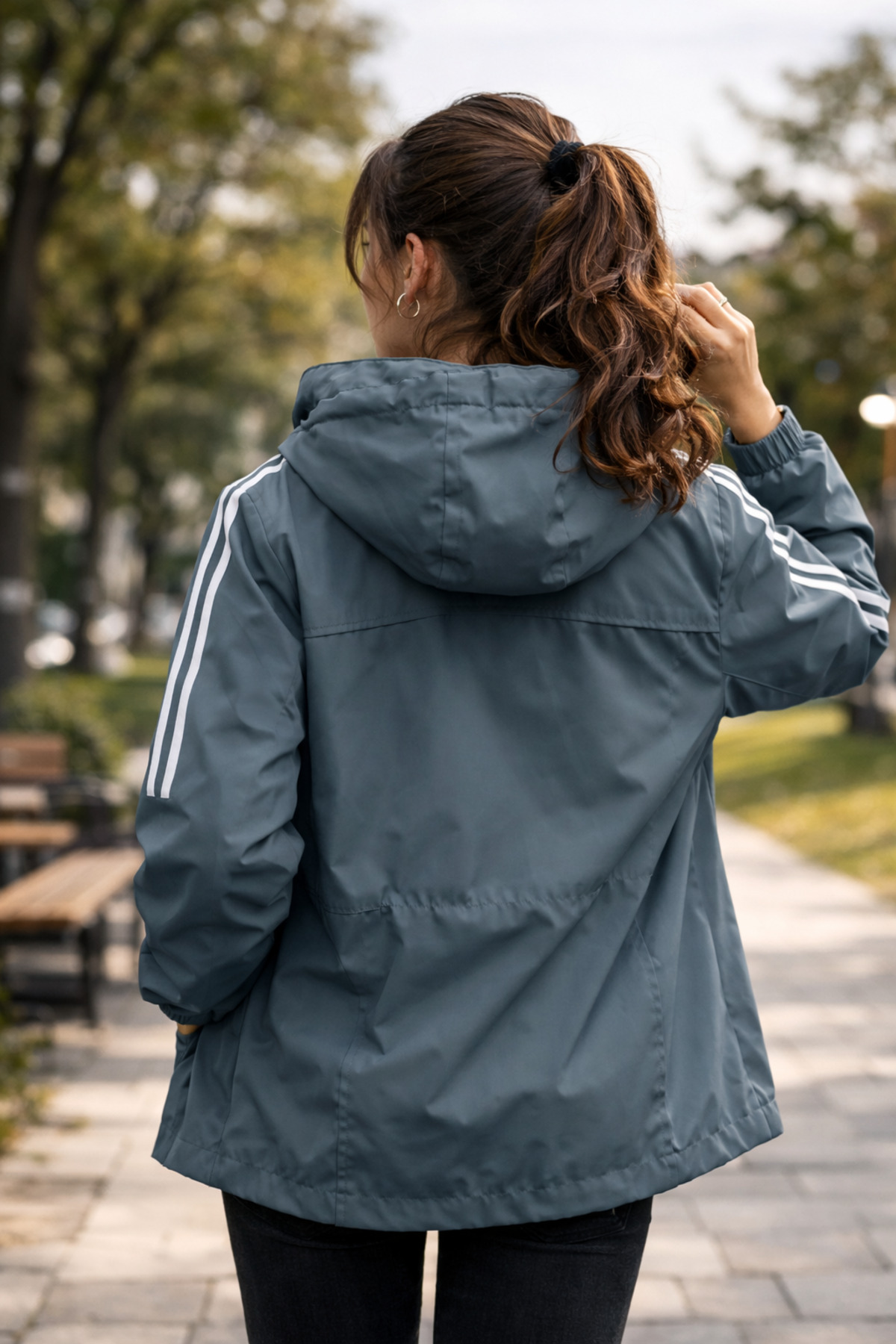 Luvint  Kadın Füme Yağmurluk - Görsel 2