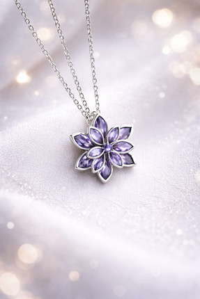 Trendora lotus çiceği paslanmaz çelik kolye