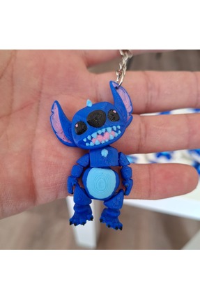 Moshu Design Sevimli Stitch Mavi Uzay Karakteri Hareketli Eklemli Anahtarlık ...