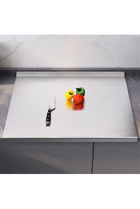 LUNNA ENDÜSTRİYEL PASLANMAZ ÇELİK KESME TAHTASI 30*40CM 1.5MM KALINLIK 304 KA...