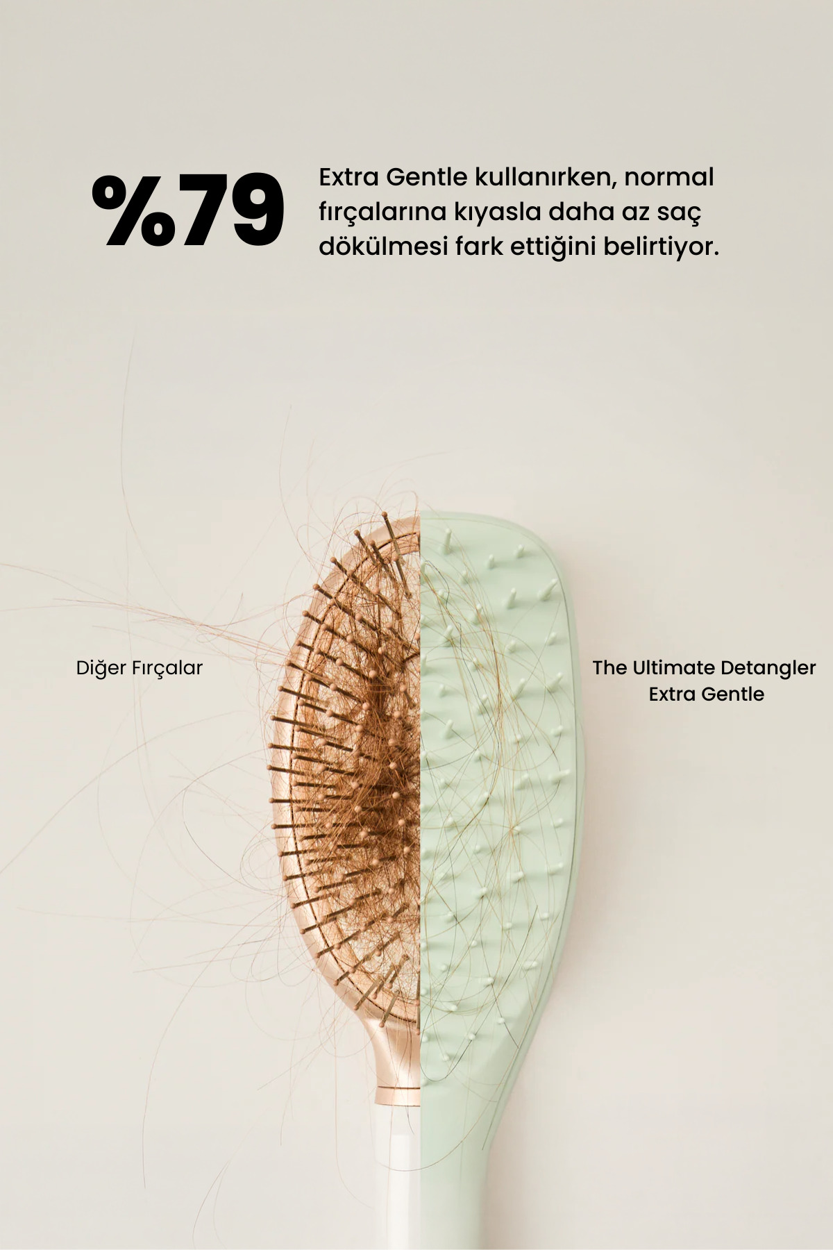 The Ultimate Detangler Extra Gentle Green Ekstra Hassas Saç Dökülmesine Karşı Fırça - Tarak — سبز 5060926687568 — تصویر 7 از 8