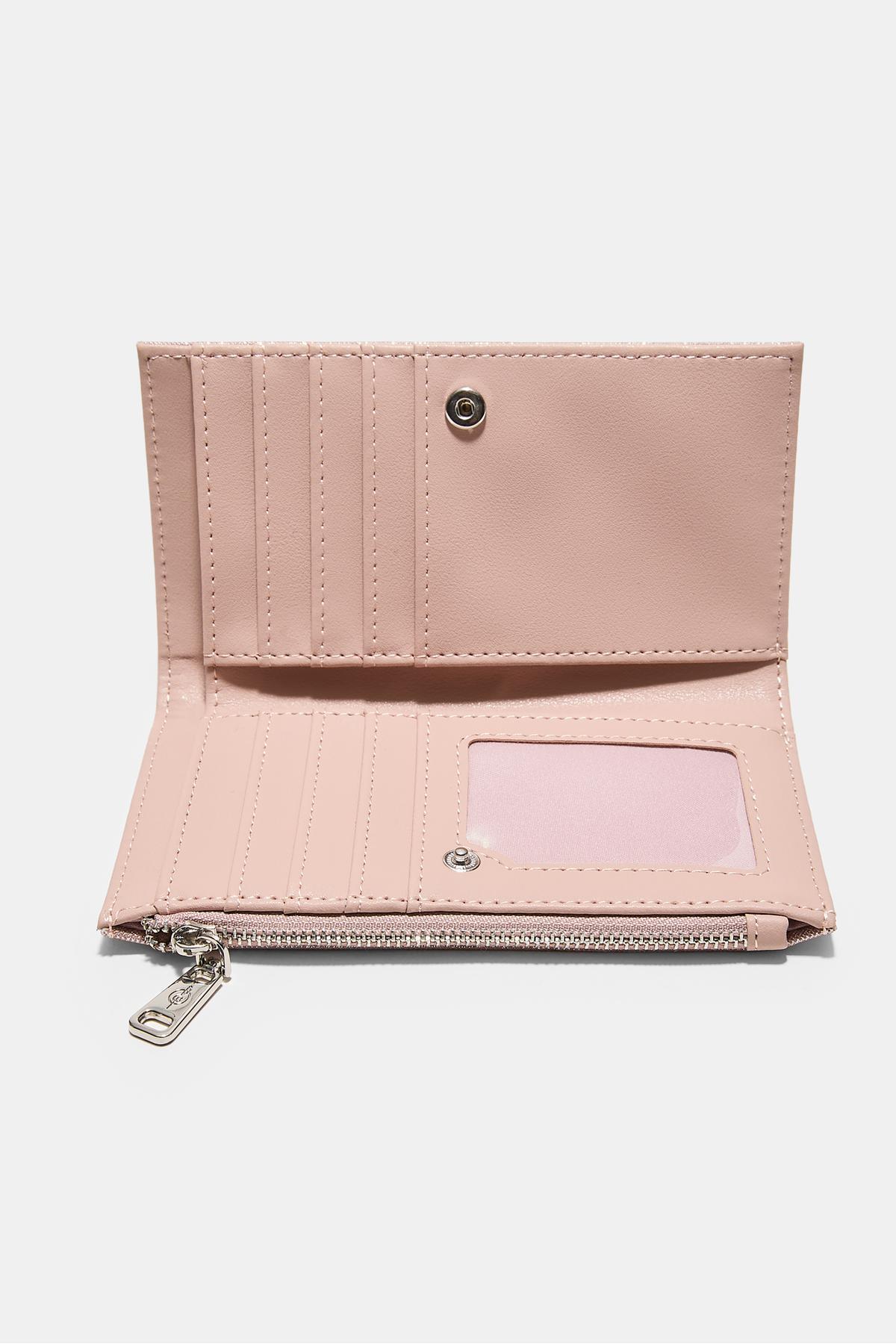 Stradivarius  Uzun parlak kartlık cüzdan - Görsel 3