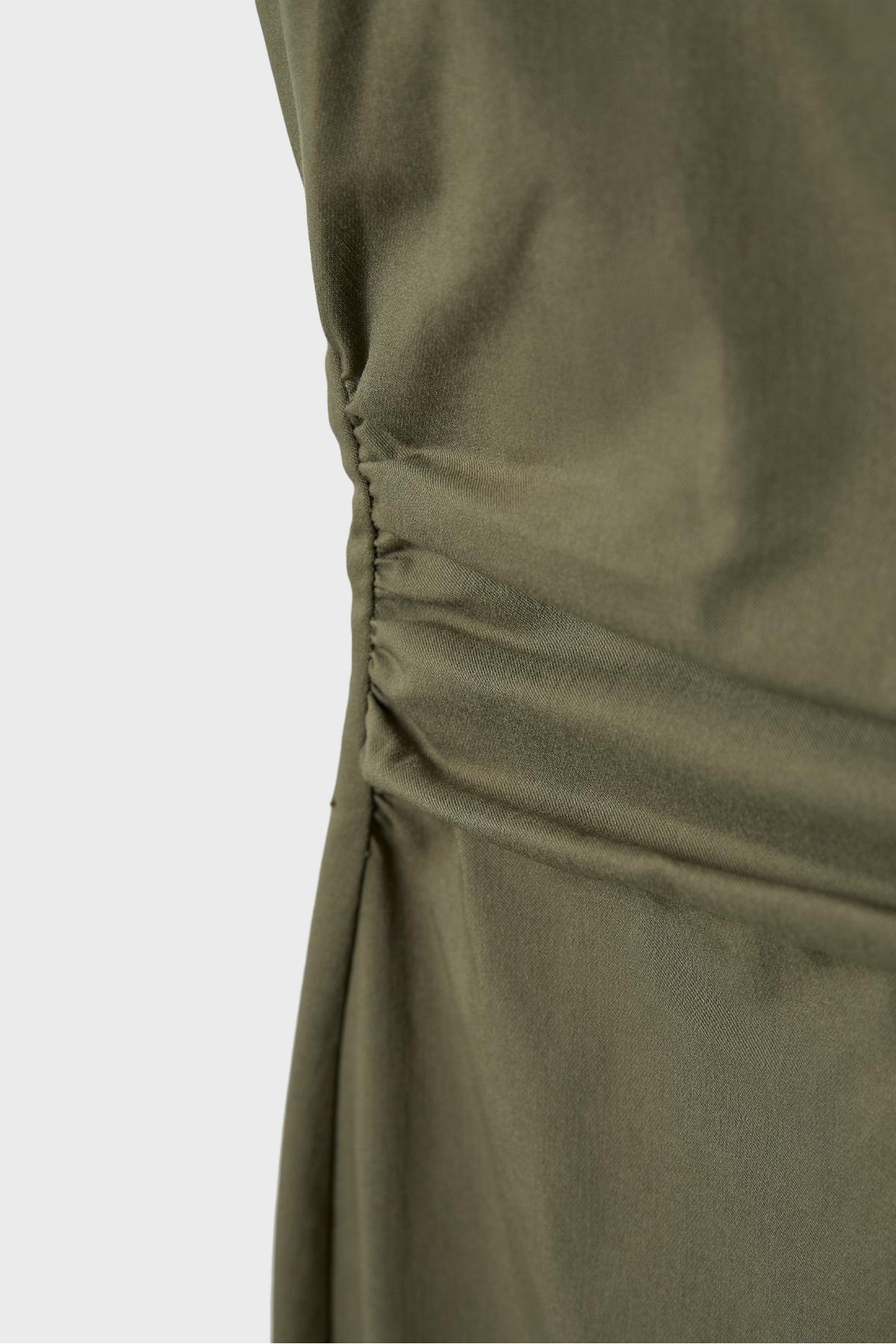 Stradivarius  Kare yaka bengalin midi elbise - Görsel 7