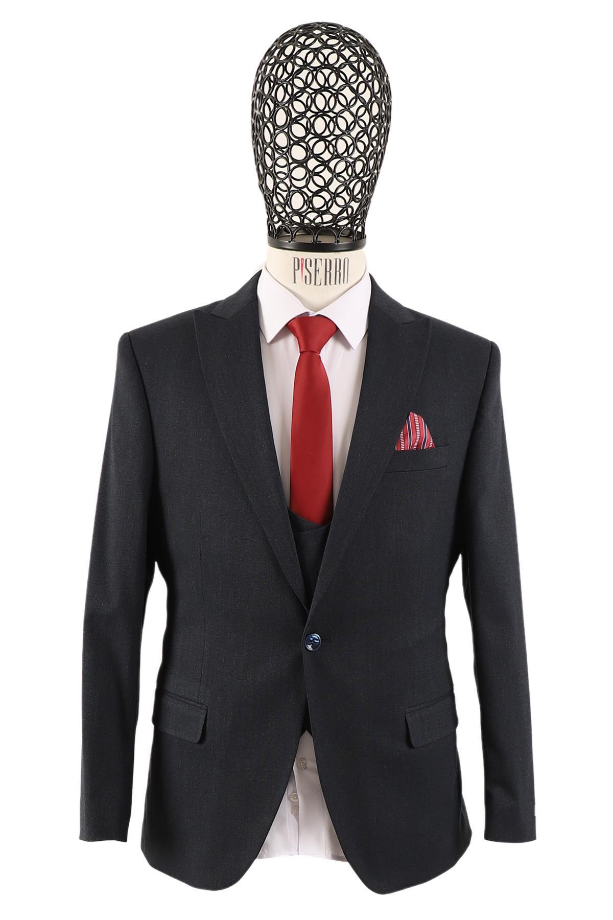 BRUEGEL Yelekli Takım Elbise Erkek Slim Fit görsel 3