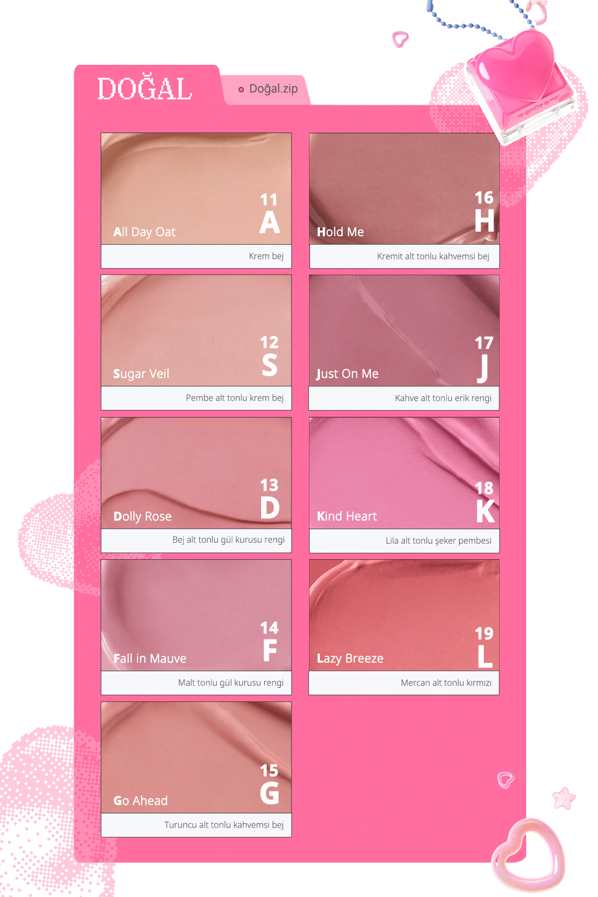 Ciltte Kremden Pudra Dokuya Dönüşen Allık Tok Blush Keycap (16 Hold Me) — بژ 111684 — تصویر 6 از 9