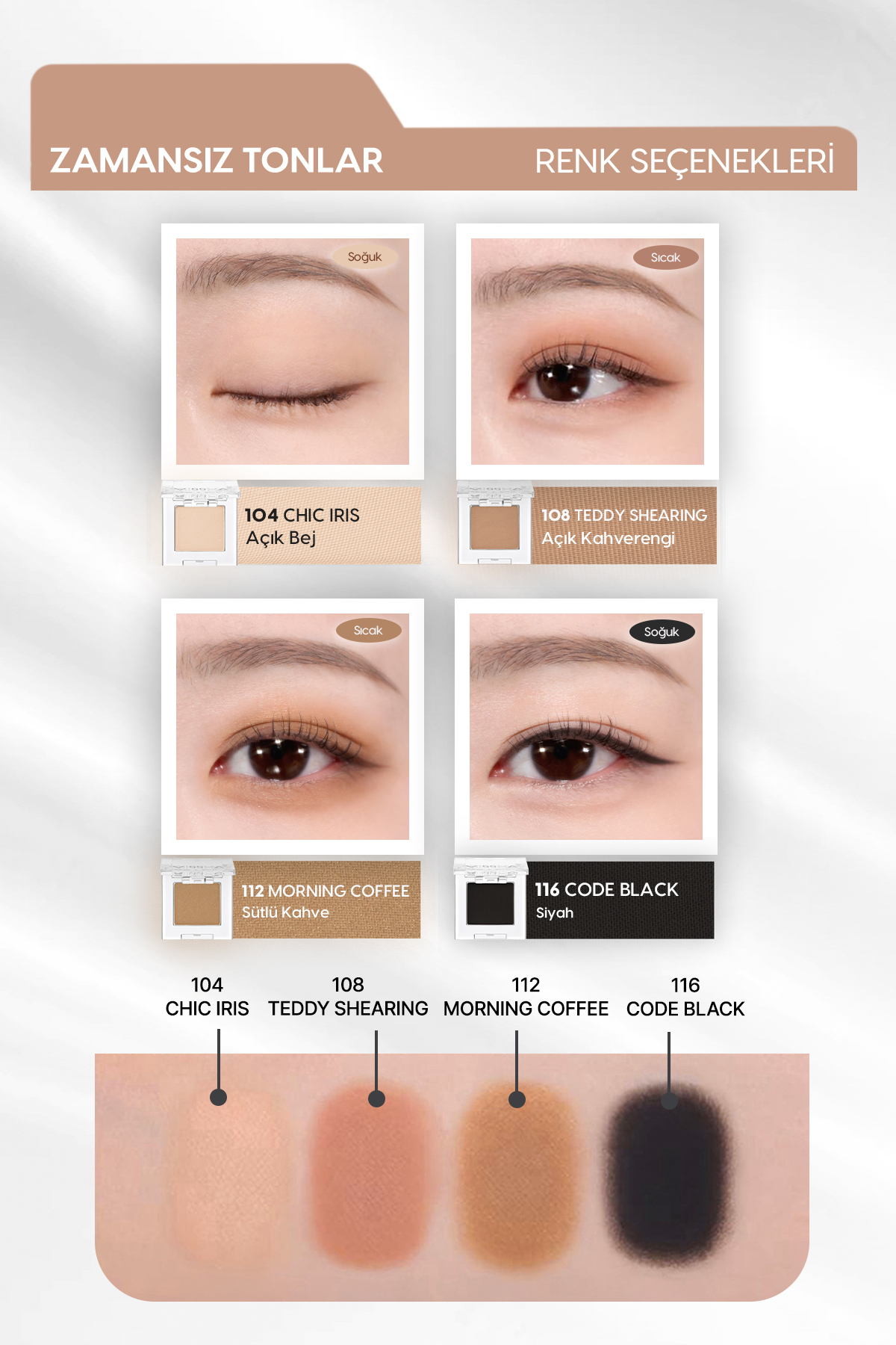 Yumuşak Dokulu, Dökülme Yapmayan Mat Tekli Göz Farı Modern Shadow Matte (117 Pink Sis) — صورتی 111596 — تصویر 7 از 9