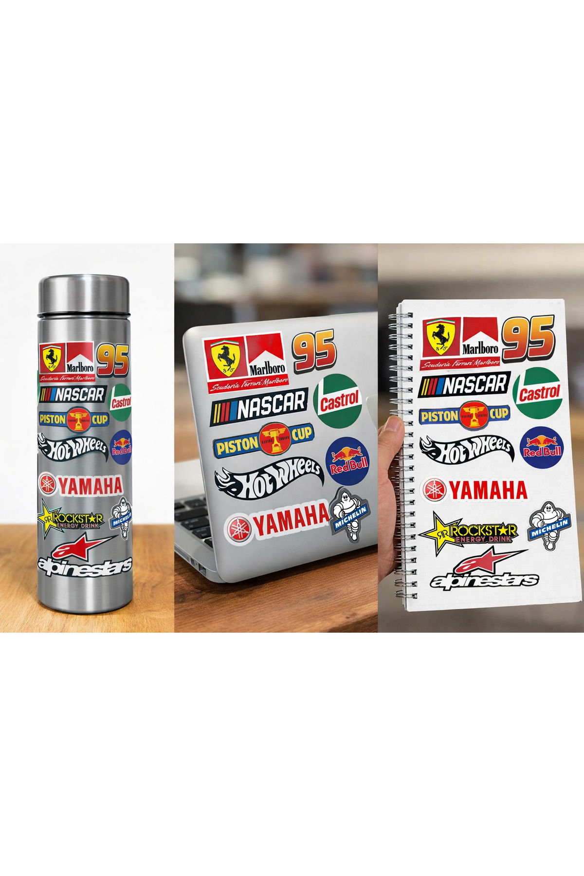 Bertozzi Racing Stickers Limitless Design Racing Sticker Seti 22x30 cm – Ferrari, NASCAR, Yamaha ...