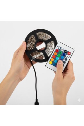 Petdora 2 Kumandalı Usb Led Şerit Işık Renk Ayarlı Ortam Ve Ambiyans Aydınlat...
