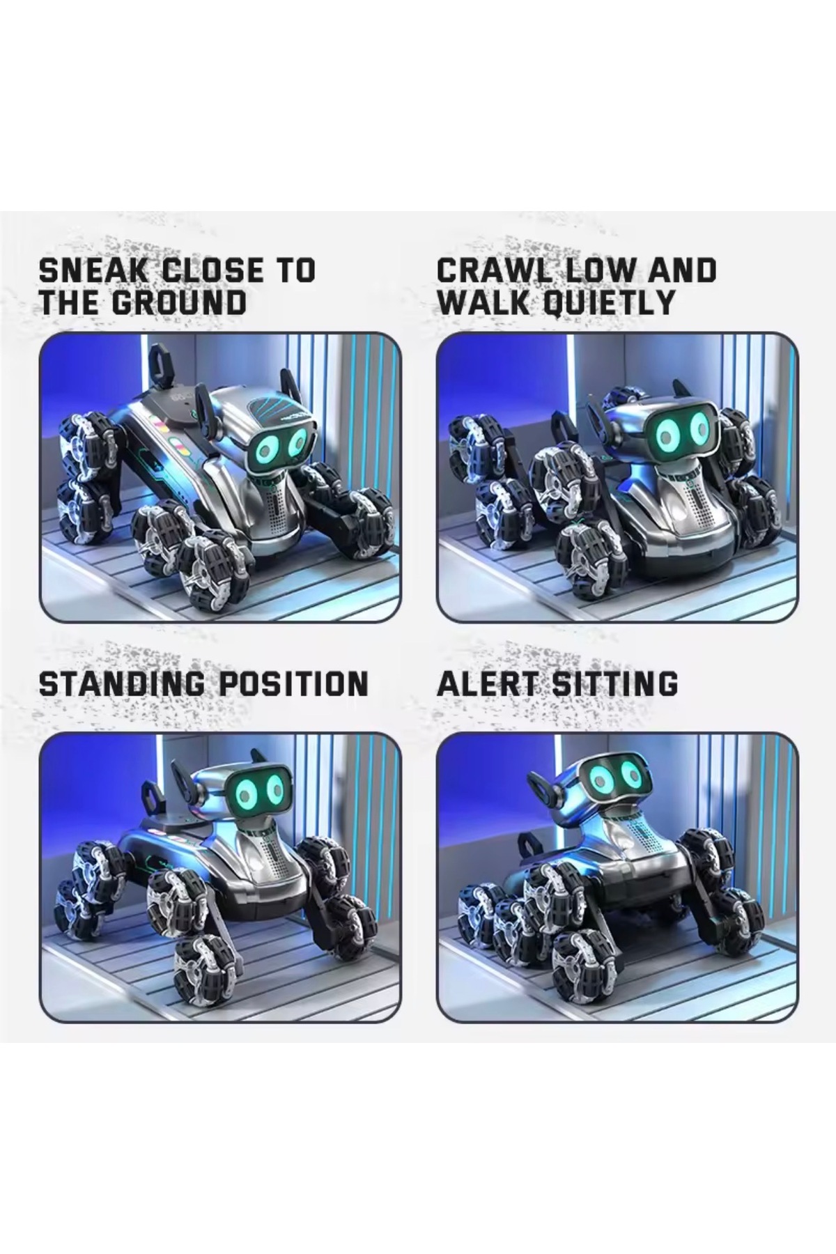 DİĞER1111 oyuncak 2.4Ghz uzaktan kumandalı ve sensörlü şarjlı 8 teker akrobat köpek müzikli ve led ışıklı fotoğrafı 2 (önizleme)