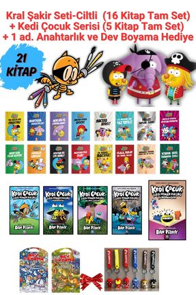 Eksik Parça Yayınları Kral Şakir 16 Kitap + Kedi Çocuk 5 Kitap 21 Kitaplık Se...