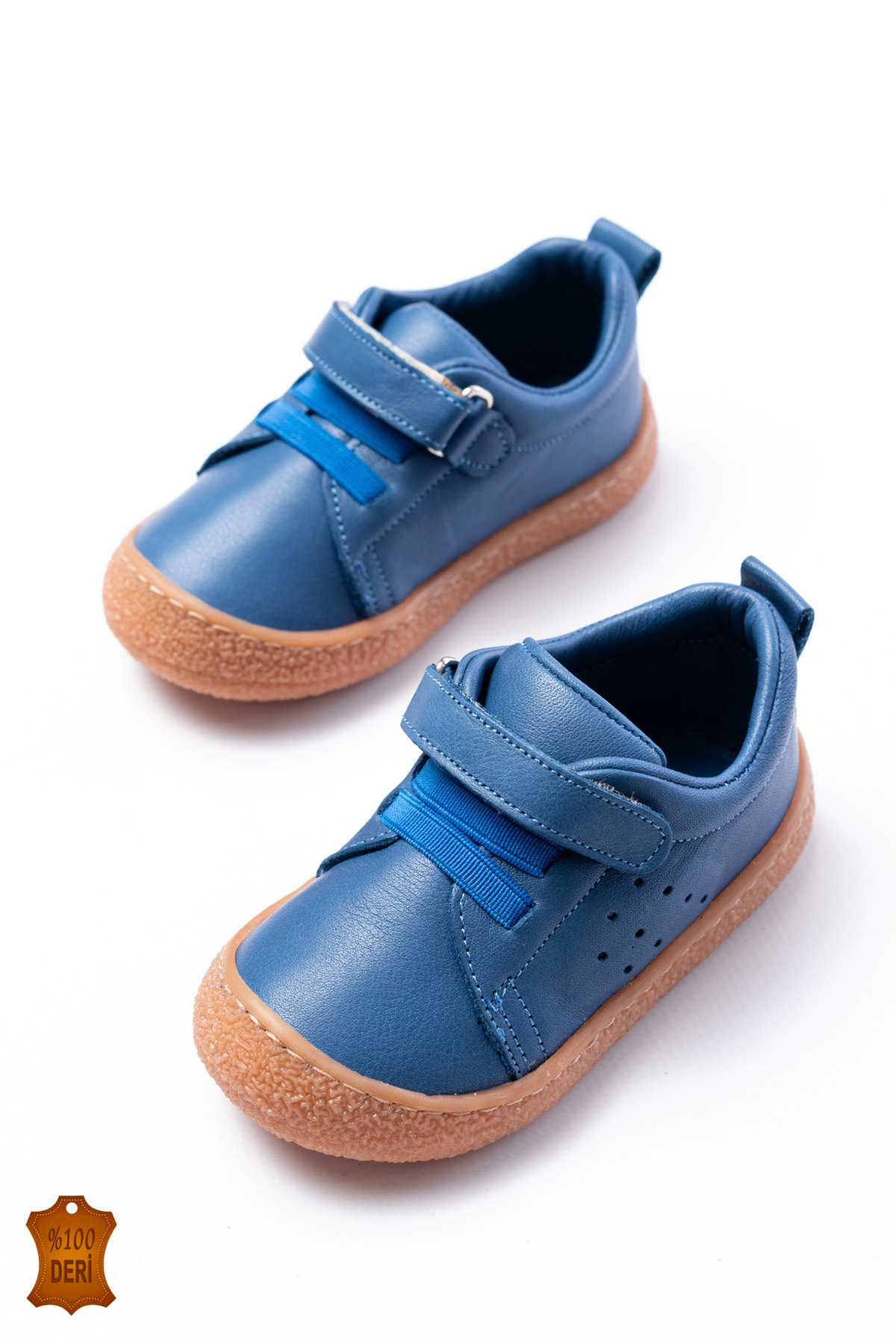 Genuine Leather Orthopedic Flexible Sole First Step Baby Sneaker Shoes - Wide Fit