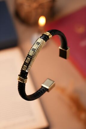 TANSESUAR Dörtlü Zirkon Taşlı Hakiki Deri Bileklik