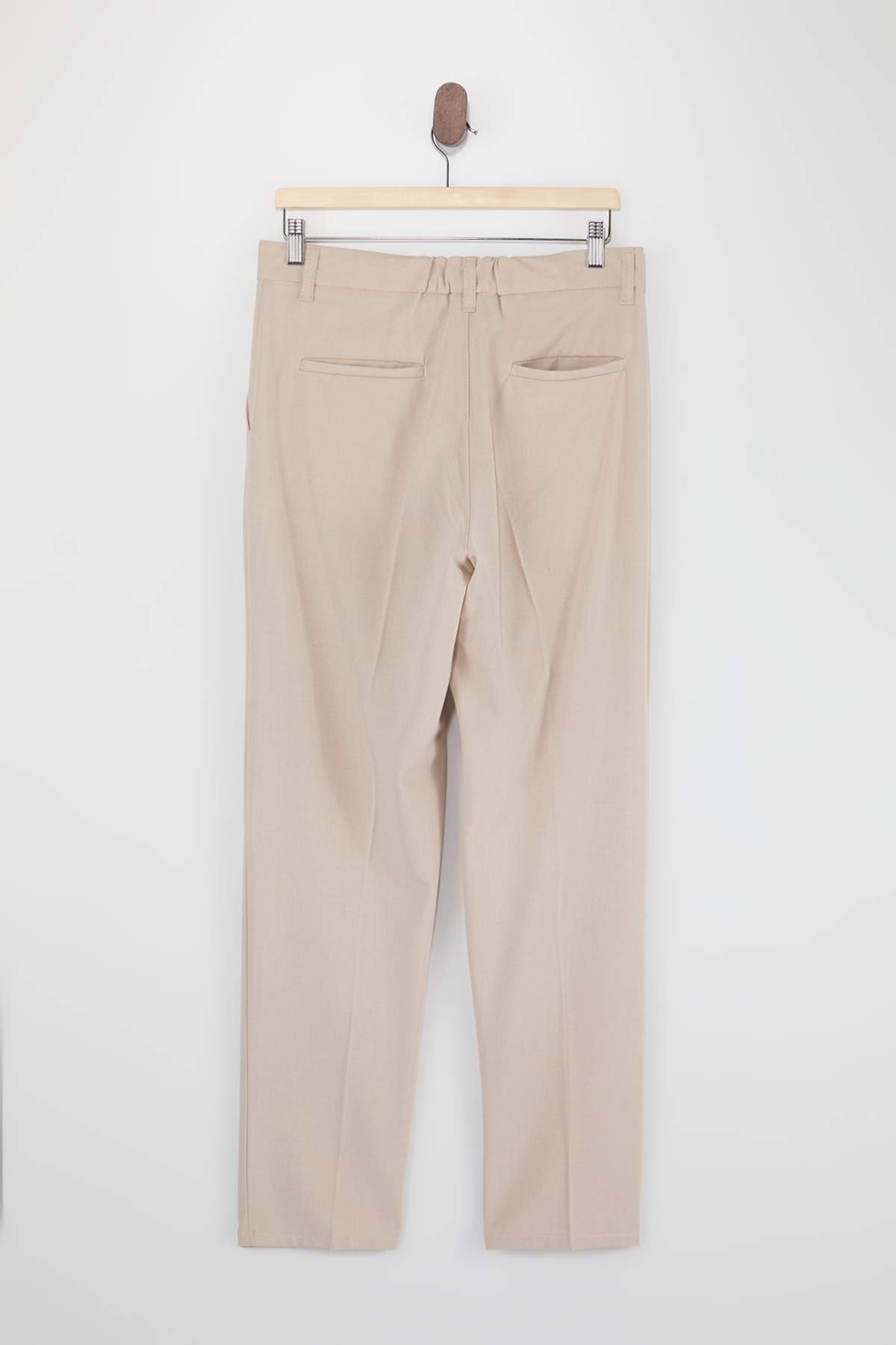 Trendyolmilla  Bej Esnek Likralı Slim Fit Bilek Boy Erkek Pantolon TMNSS26PL00019 - Görsel 4