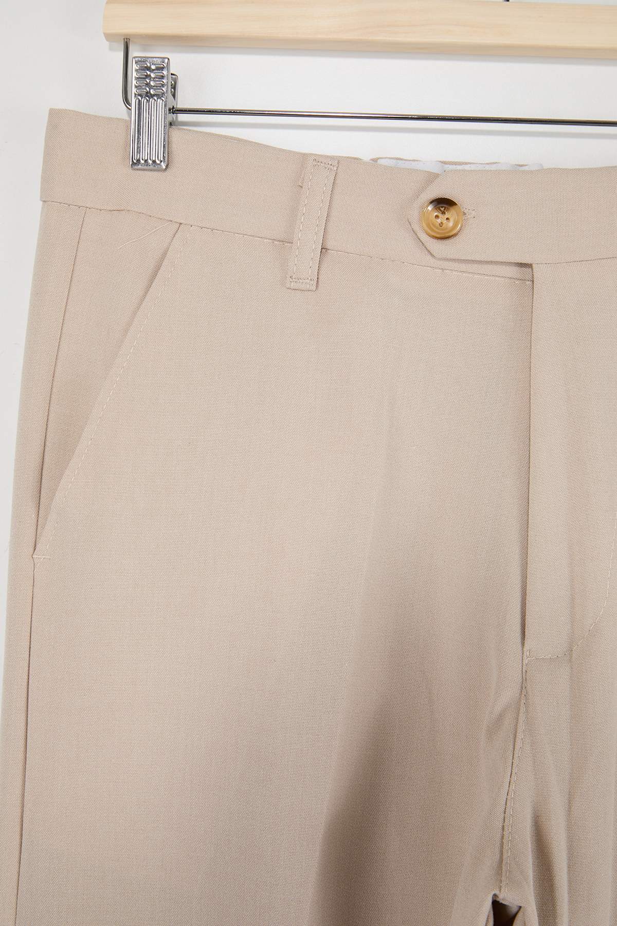 Trendyolmilla  Bej Esnek Likralı Slim Fit Bilek Boy Erkek Pantolon TMNSS26PL00019 - Görsel 3