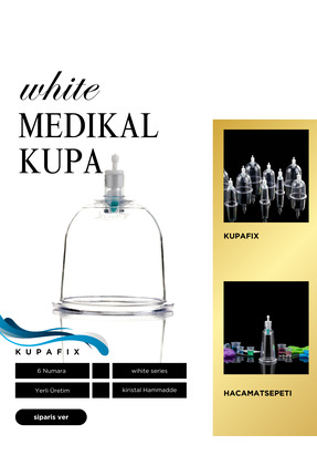 KUPAFİX 100 Adet 6 Numara Hacamat Kupası Hacamat Seti Pompa Hediye
