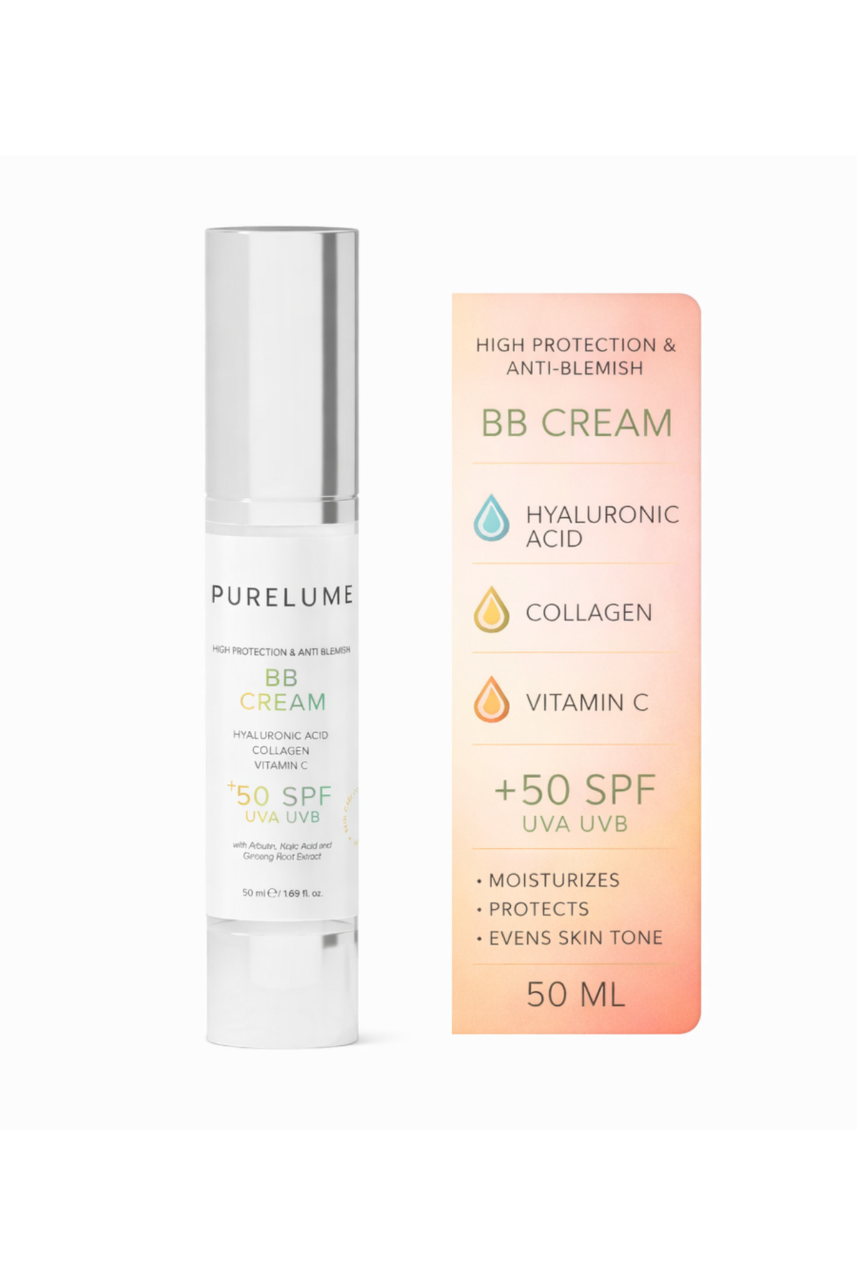 Pure Lume Purelume BB Krem Cilt Tonu Eşitleyici 50+ Spf 50 ml - Fiyatı, Yorumları