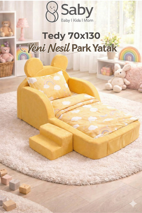 SABY Tedy 70 x 130 cm Montessori Oyun Parkı ve Park Yatak Beşik