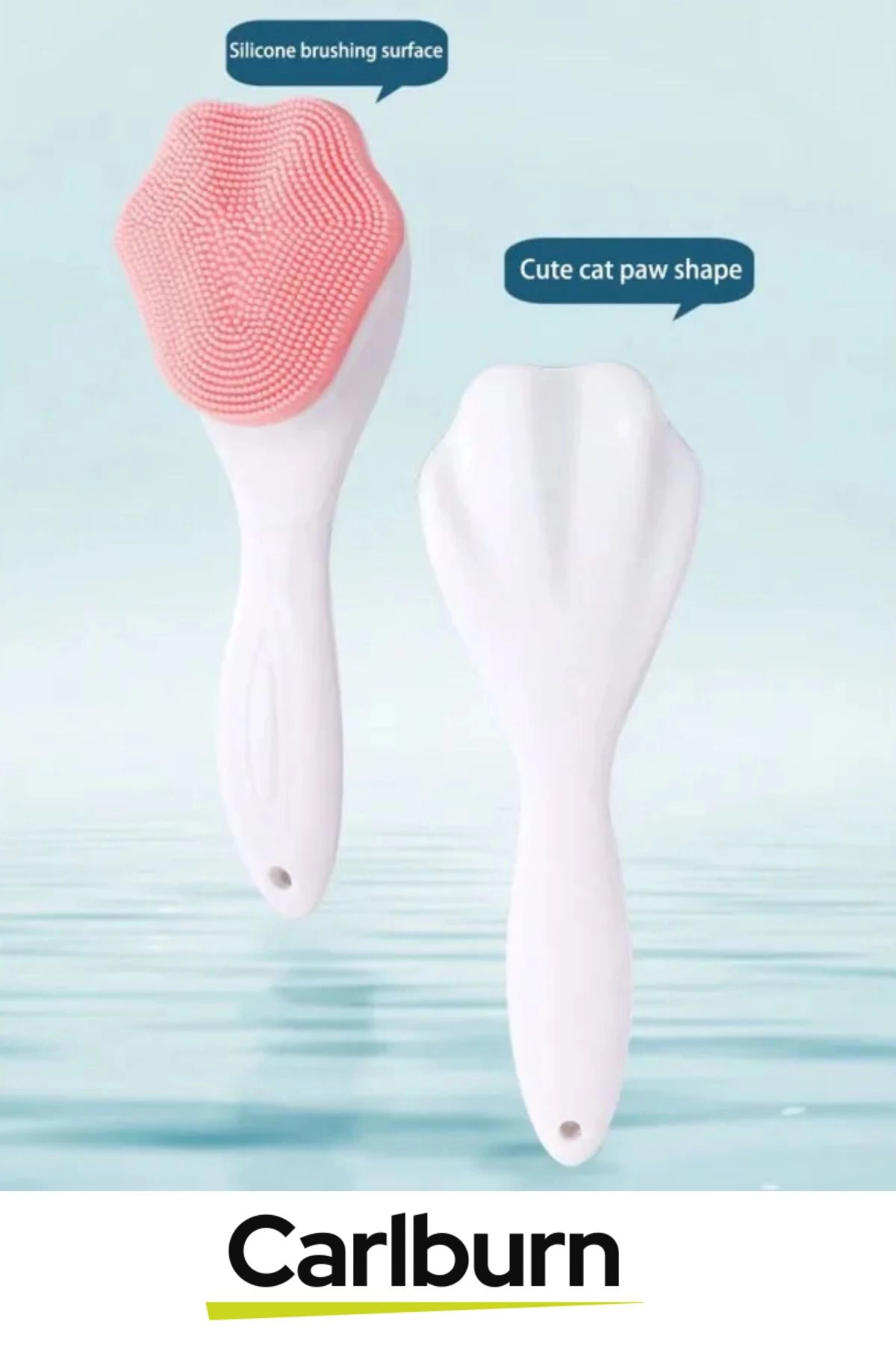 Özel Üretim Ergonomik Asılabilir Saplı Hassas İpeksi Doku Cilt Makyaj Temizleme Peeling Fırçası — Silikon Gözenek Yüz Maske — تصویر 2 از 5