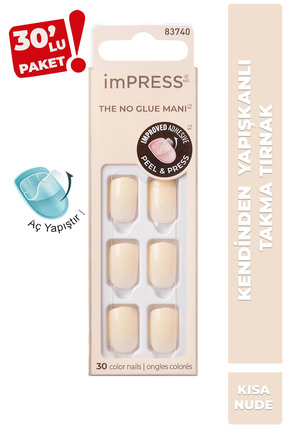 Genel Markalar Kendinden Yapışkanlı Takma Tırnak Kısa Nude
