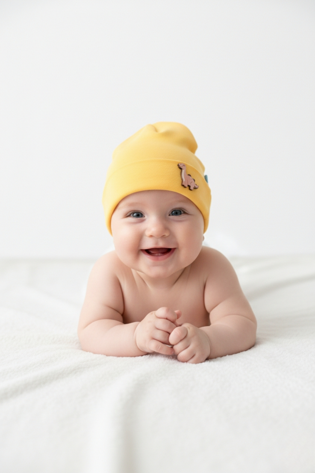 LOGO AKSESUAR Erkek Bebek Dinozor Temalı 3 'lü Pamuklu Bere fotoğrafı 4 (önizleme)