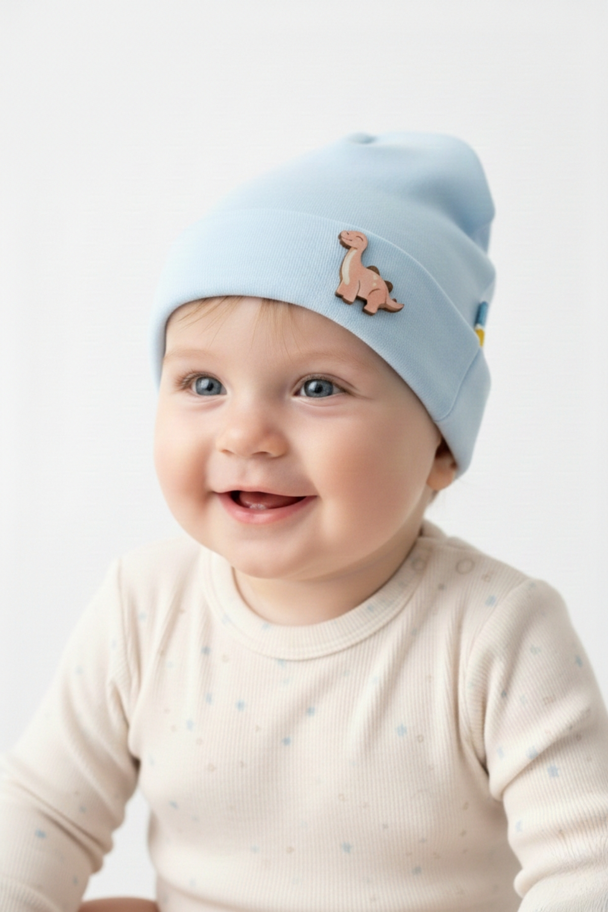 LOGO AKSESUAR Erkek Bebek Dinozor Temalı 3 'lü Pamuklu Bere fotoğrafı 3 (önizleme)