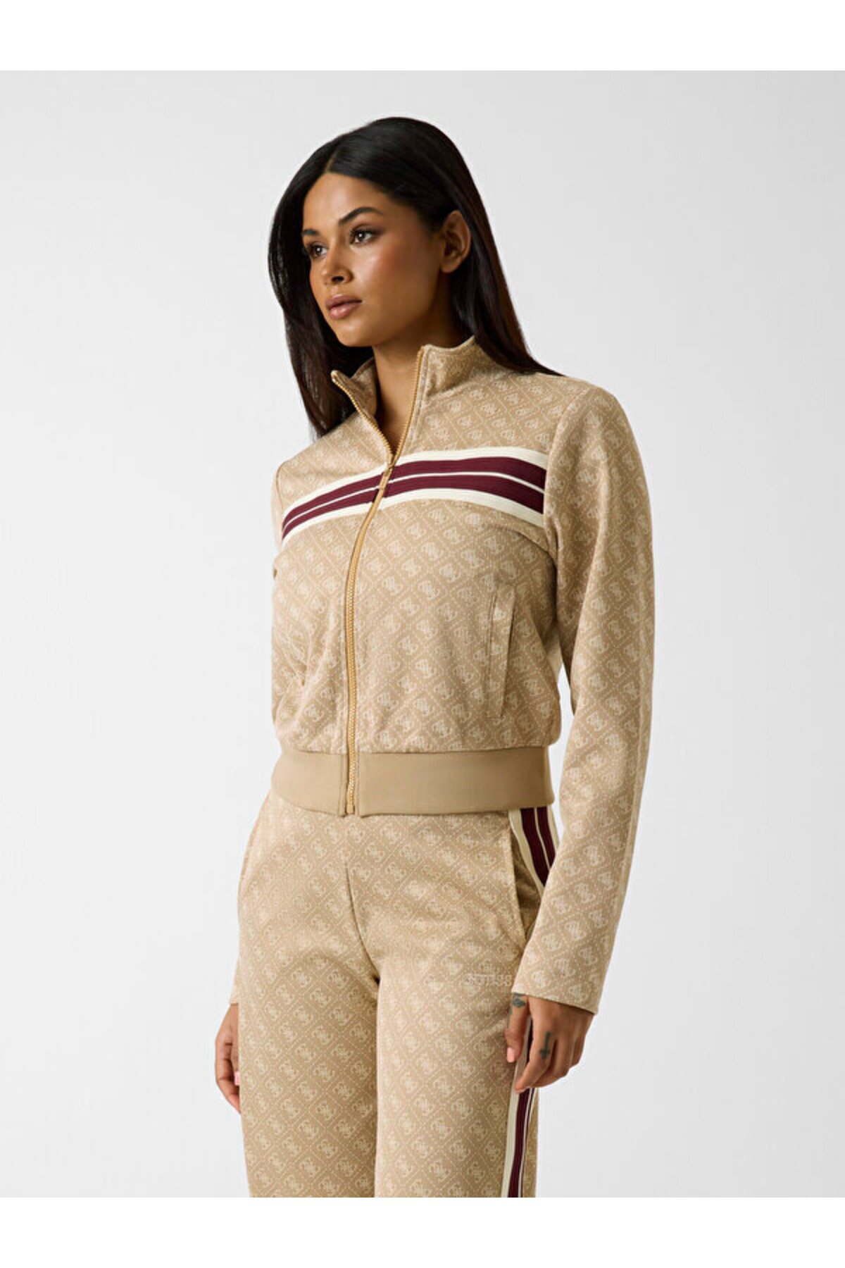 Guess Jacquard Kadın Aktif Sweatshirt