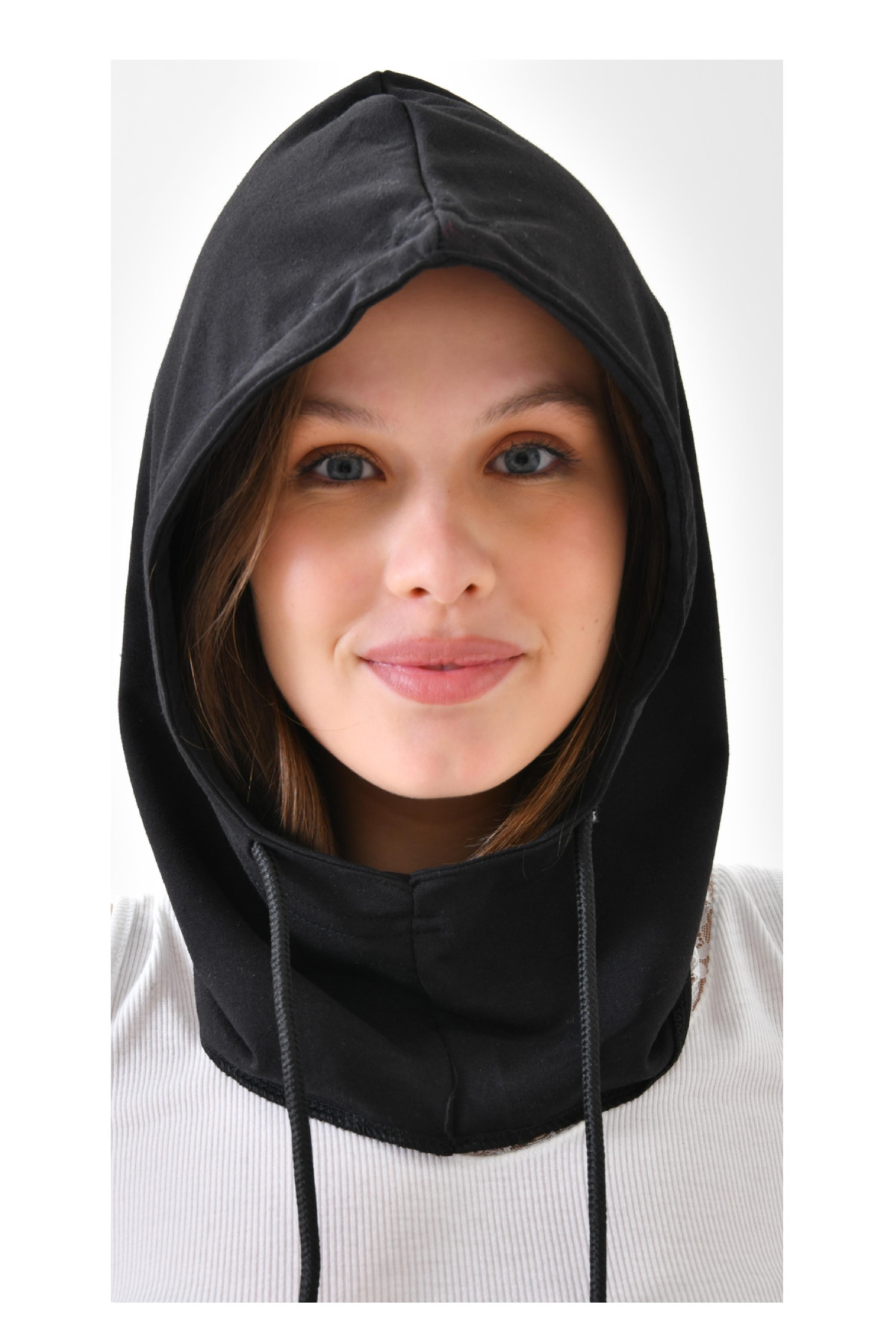 mirach  Kapüşon Şapka Şal Bere Başörtü Termal Kafalık Başlık Sıcak Tutan Spor Başlık Boyunluk Kordonlu - Görsel 6