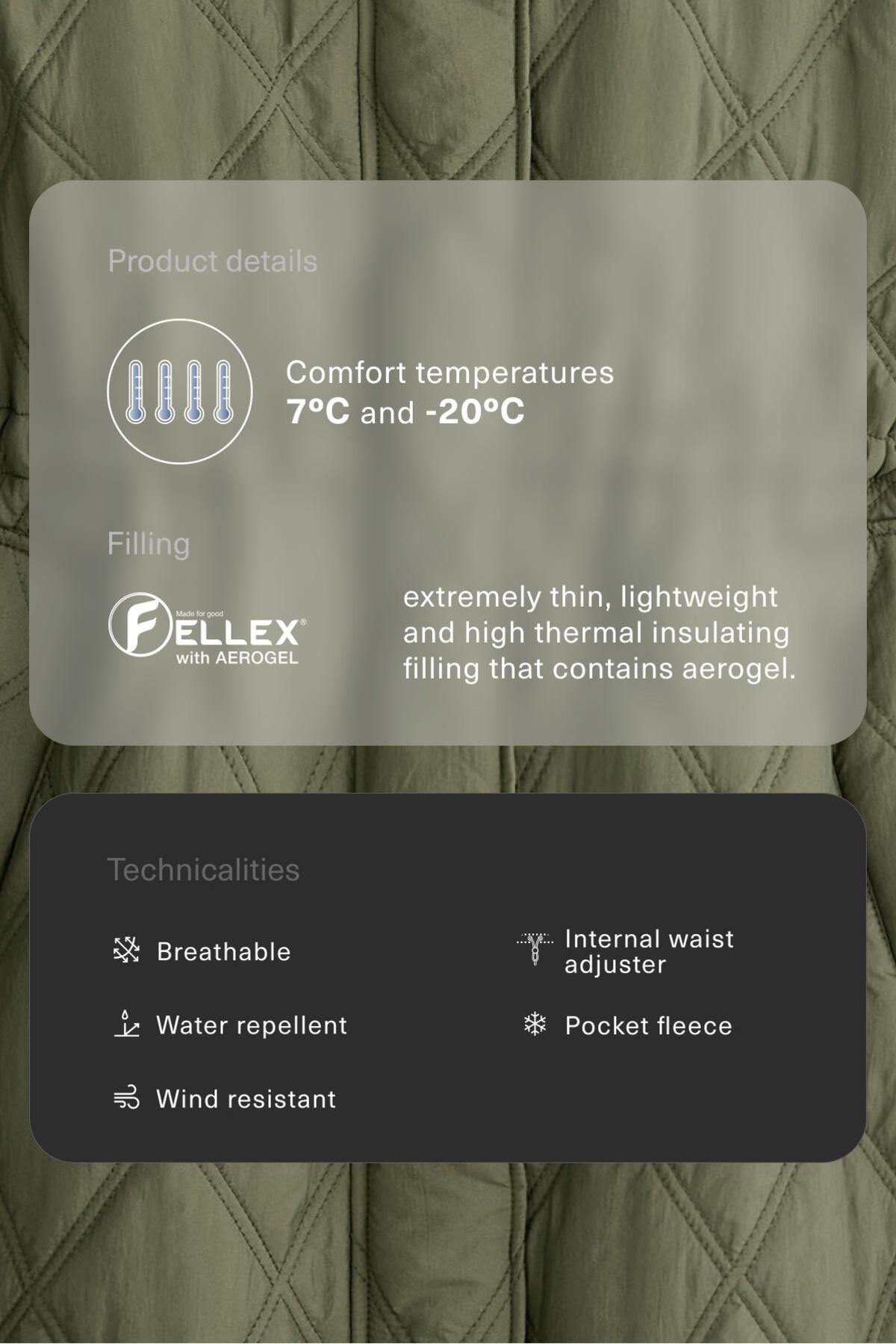 Oysho  AEROGEL'li su geçirmez FELLEX® dolgulu ceket - Görsel 4