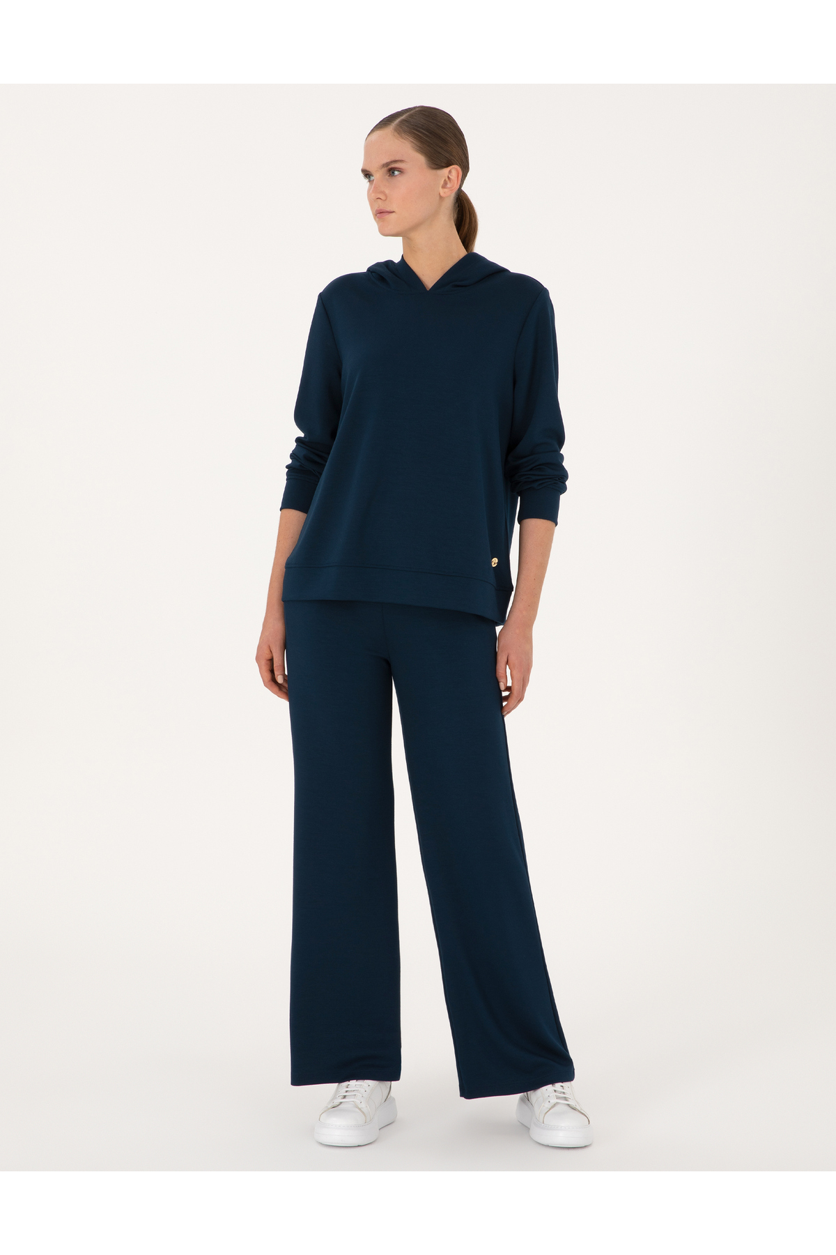 Pierre Cardin  Lacivert Flare Fit Modal Karışımlı Eşofman Altı 50314962-VR033