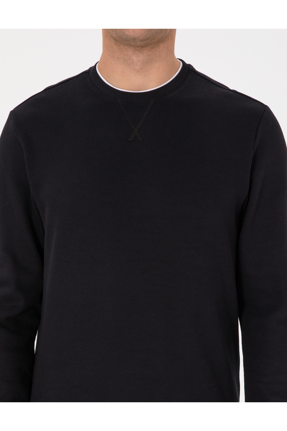 Pierre Cardin Siyah Regular Fit Sweatshirt 50311649-VR046 görsel 6