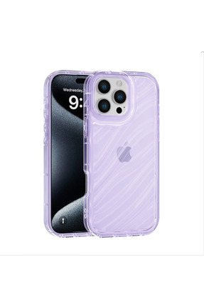 Vissona iPhone 16 Pro Uyumlu Telefon Kılıfı Kamera Çıkıntılı Kabartmalı Parla...