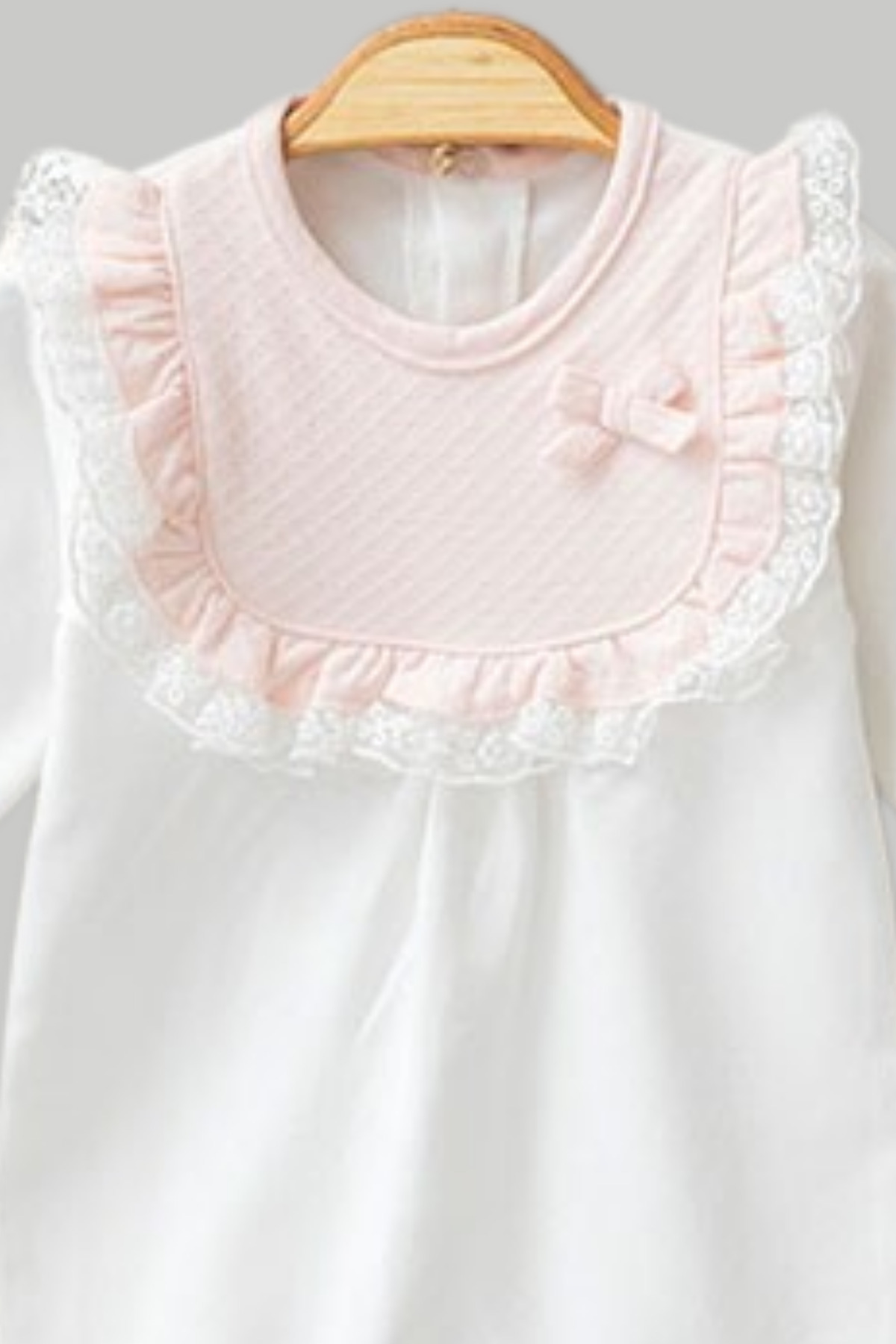 Naka Concept Jakarlı 3 Parça Kız Bebek Hastane Çıkış Seti - Pembe fotoğrafı 5 (önizleme)