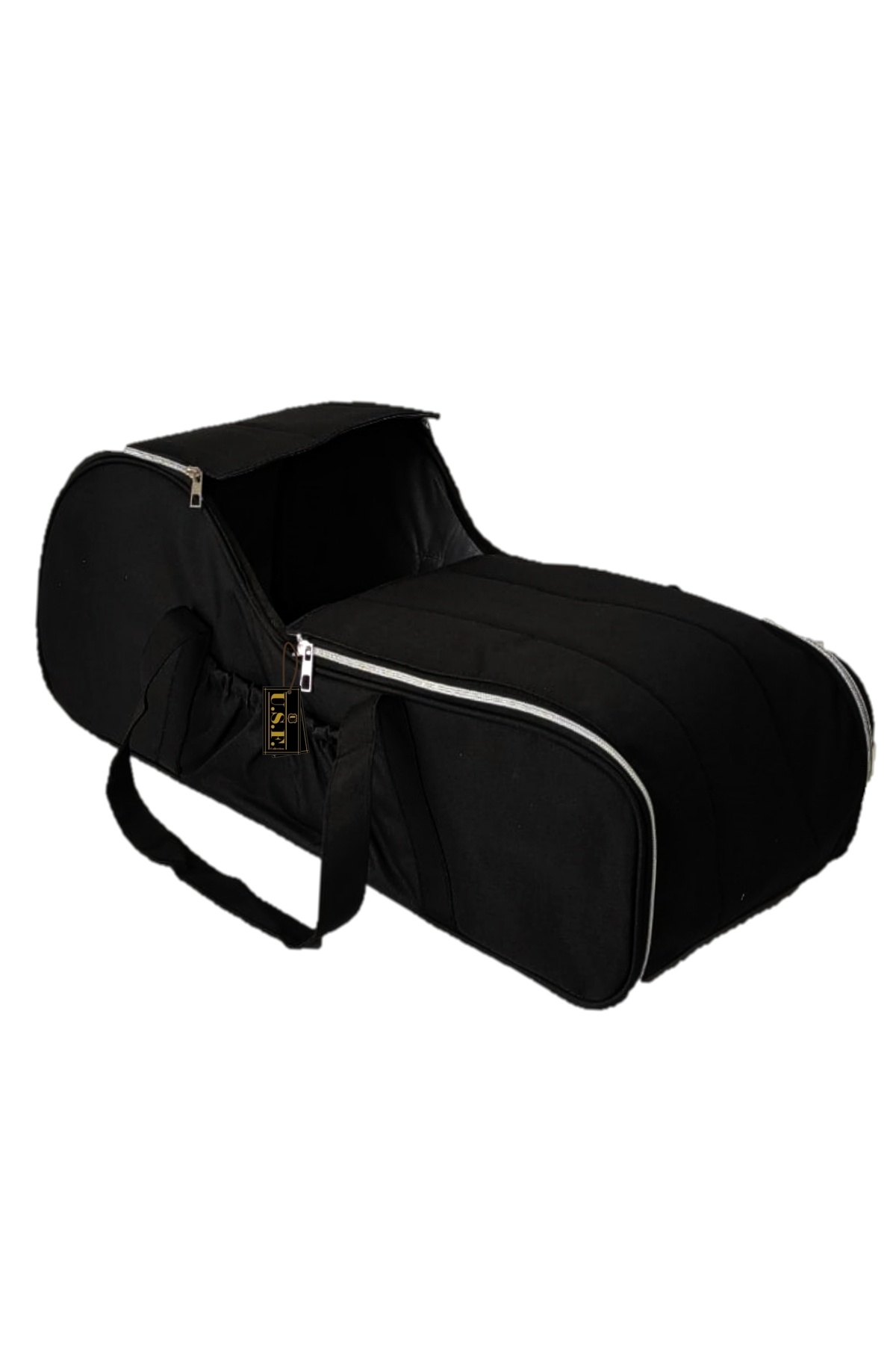 USF Bebek Taşıma Ana Kucağı Portbebe Puset Sıvı Rüzgar Geçirmez Kumaş Siyah fotoğrafı 4 (önizleme)