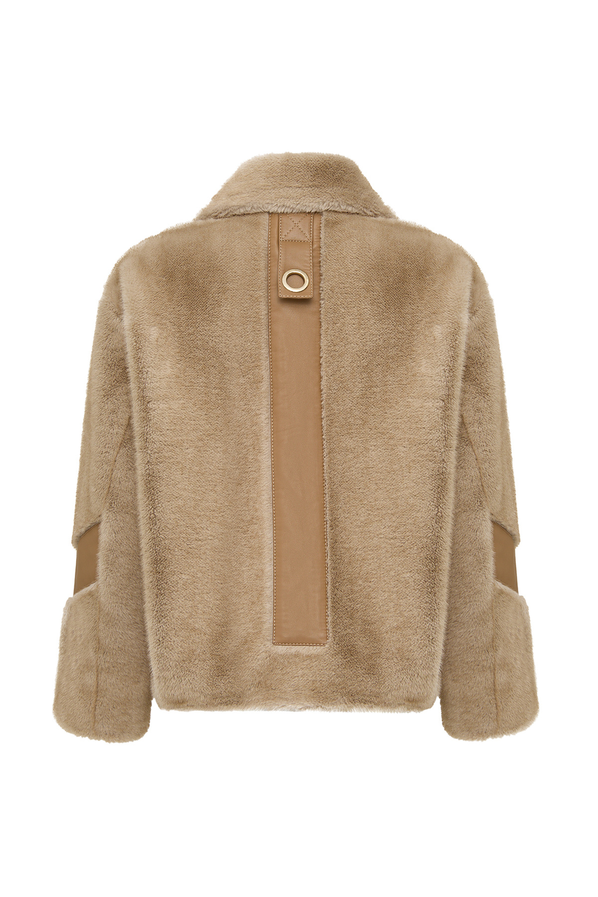 Derimod  Meribel Kadın Bej Geniş Yaka Teddy Deri Mont 25WGP5205FF - Görsel 2