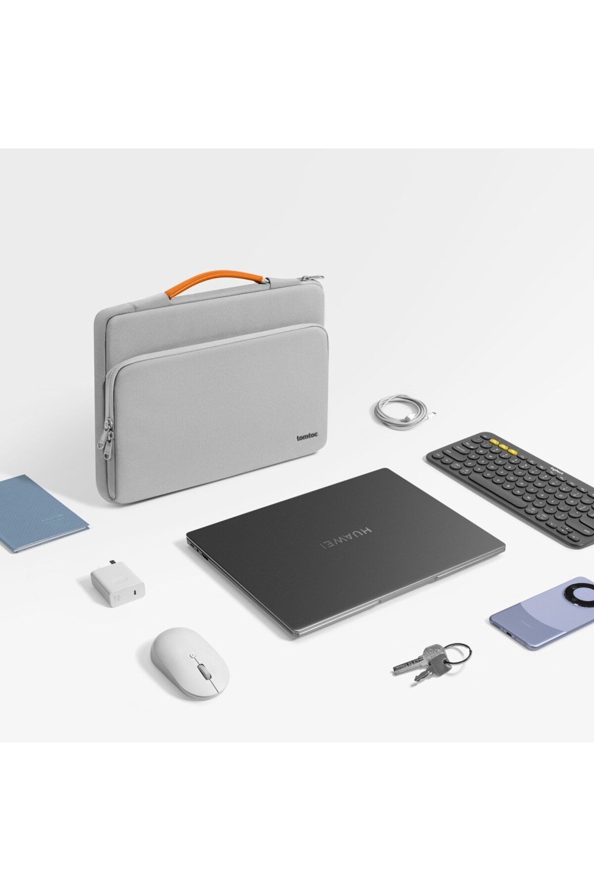Tomtoc  A14E1G4 15.6 Gri Defender-A14 Notebook El Çantası - Görsel 6