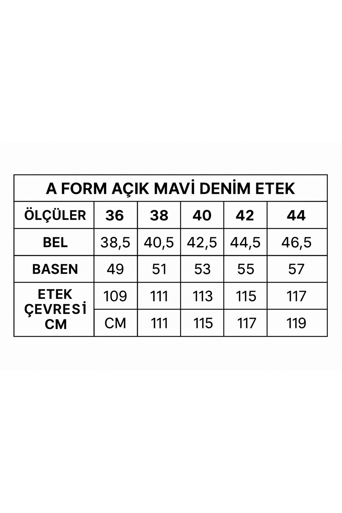 vl vellichor  KADIN A FORM MAVİ DENİM ETEK - Görsel 7