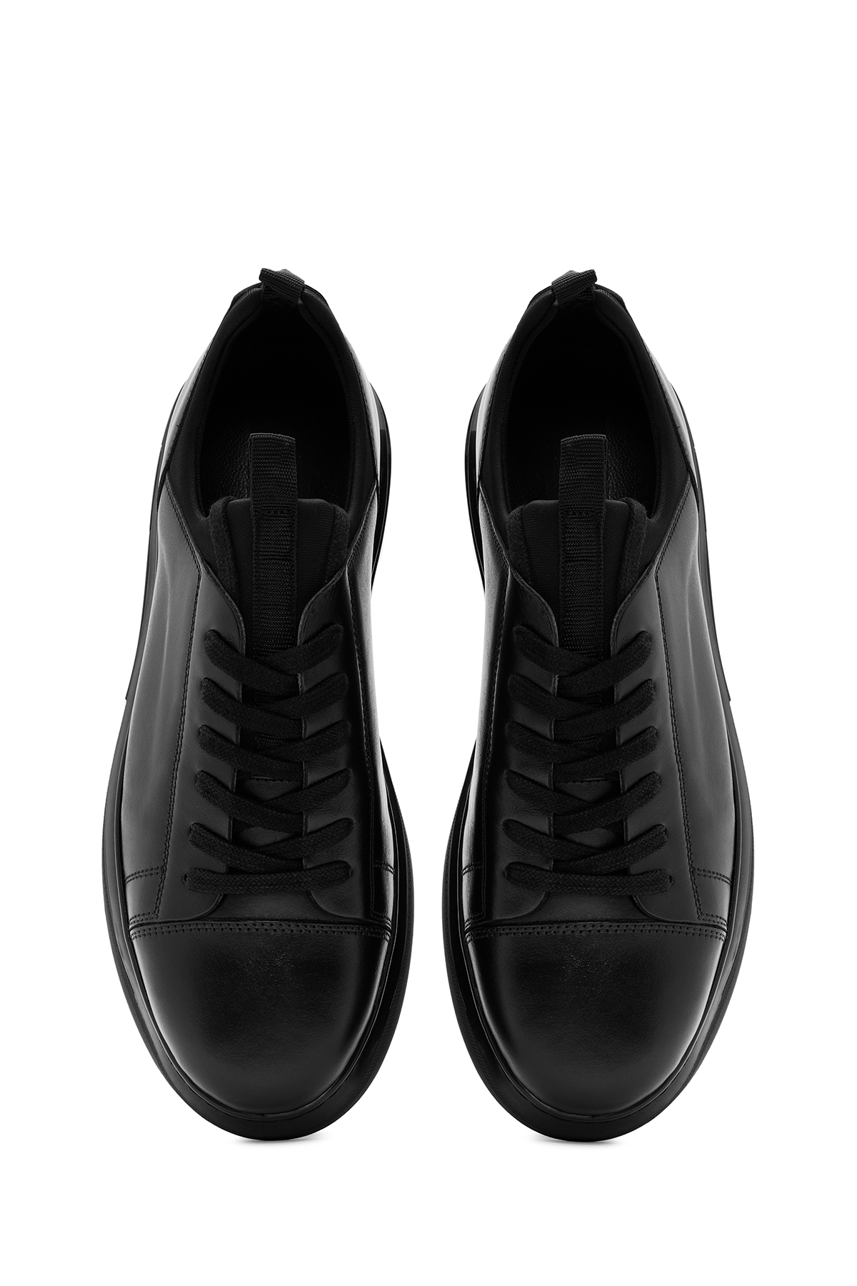 Derimod  Erkek Siyah Bağcıklı Kalın Tabanlı Hakiki Deri Sneaker,Kışlık Spor Ayakkabı 25WFD633118 - Görsel 7