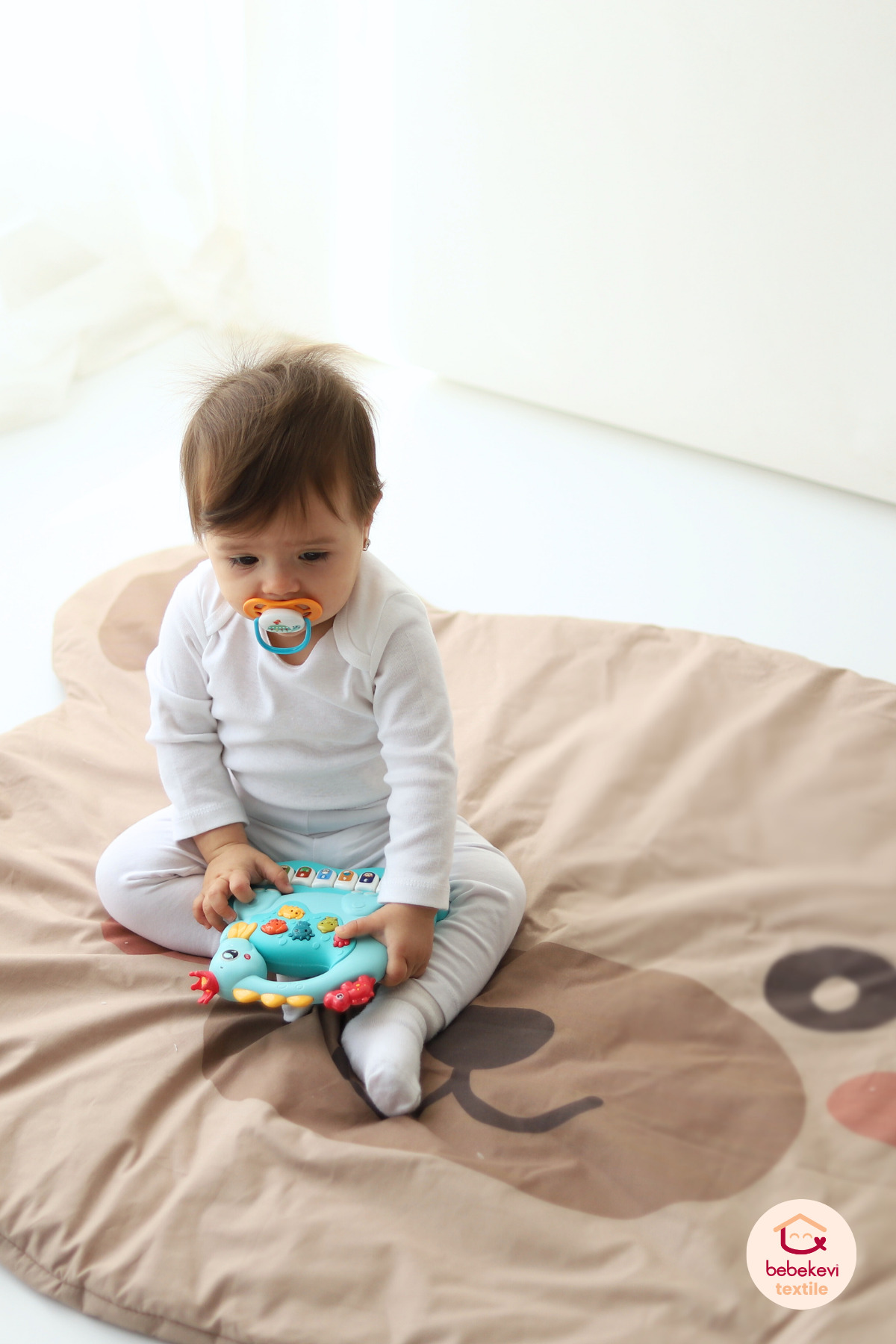 Bebekevi %100 Pamuk Bebek Çocuk Oyun Halısı Çocuk Oyun Matı , Yenidoğan Emekleme Pedi,Aktivite Oyun Matı fotoğrafı 5 (önizleme)