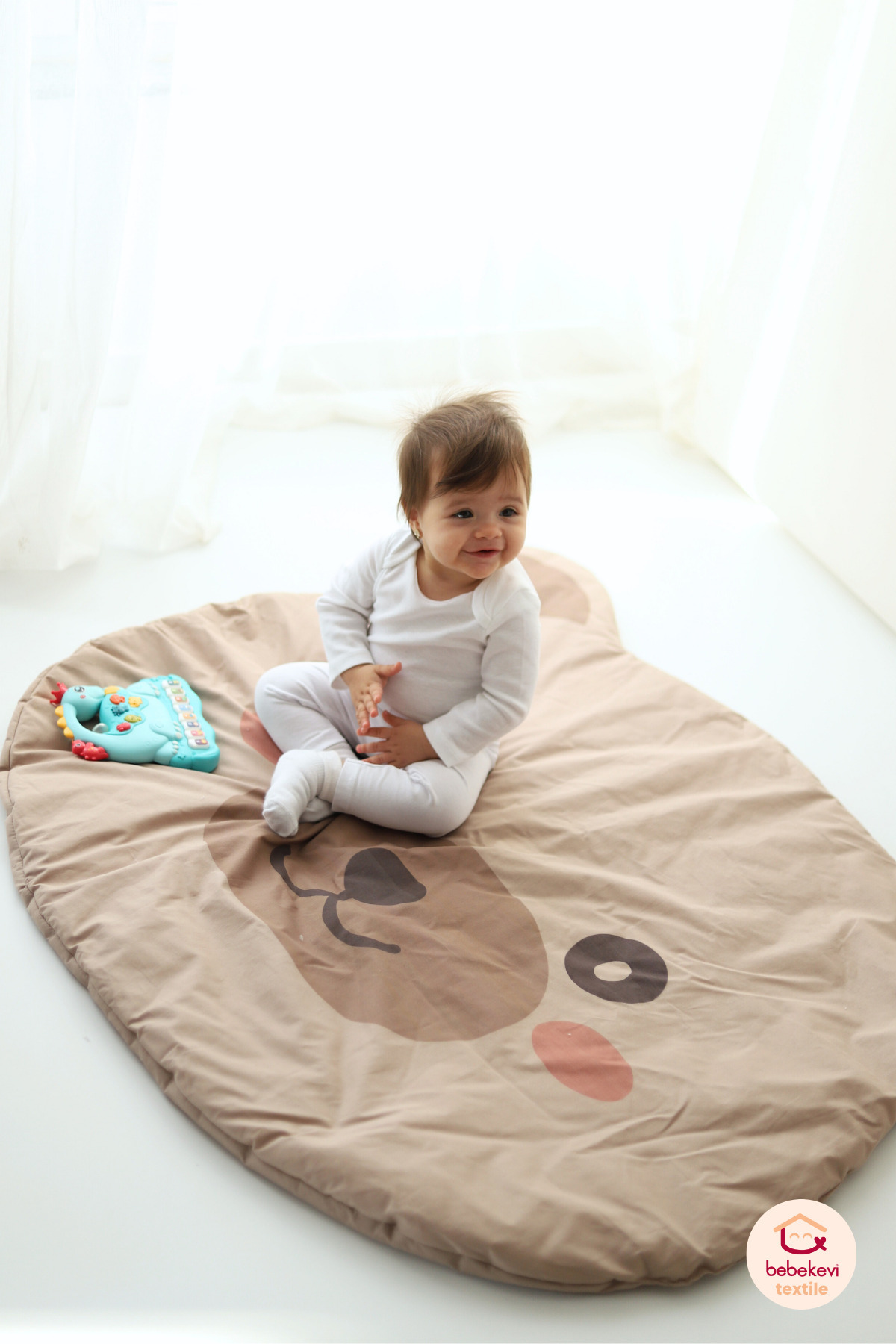 Bebekevi %100 Pamuk Bebek Çocuk Oyun Halısı Çocuk Oyun Matı , Yenidoğan Emekleme Pedi,Aktivite Oyun Matı fotoğrafı 6 (önizleme)