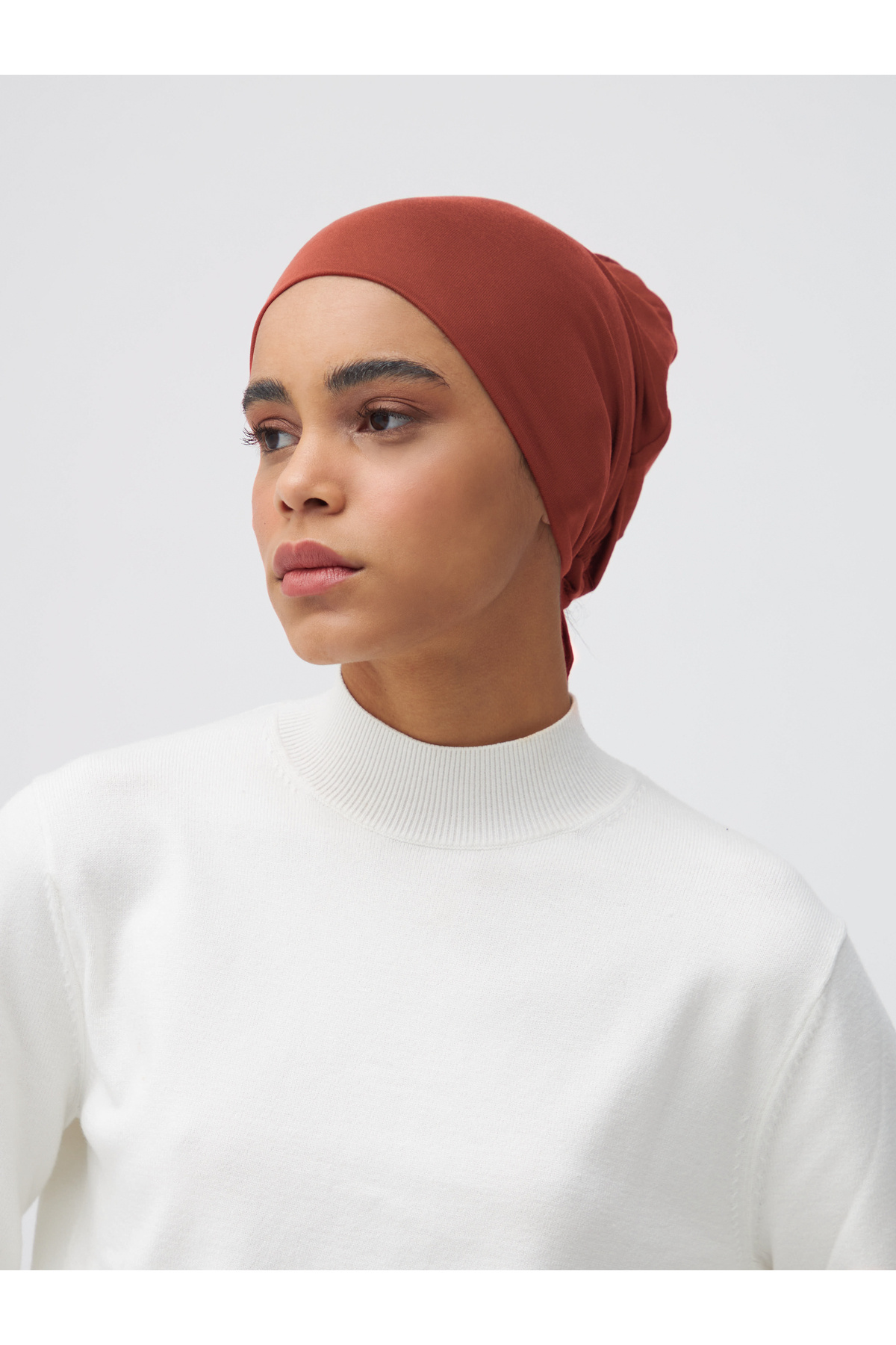 Tie Flat Bonnet | Color: Mocha Foam | Underscarf