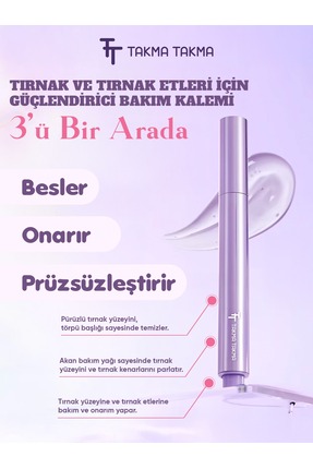 Takma Takma Tırnak Bakım Yağı Kalemi –3’ü 1 Arada Tırnak Törpüsü, Besleyici Y...