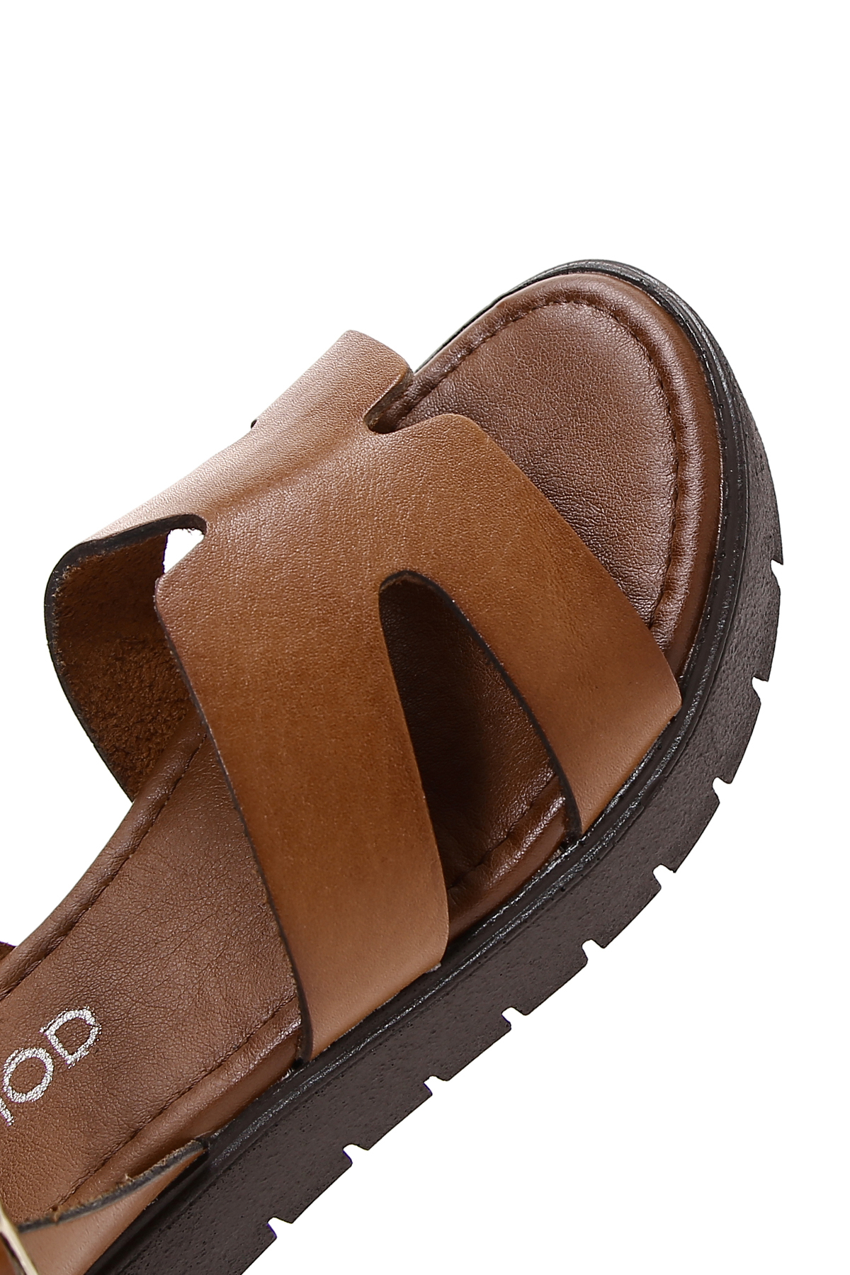 Derimod  Kadın taba Bilekten Bantlı Hakiki Hakiki Deri Bodrum Sandaleti 25SFD331018 - Görsel 8