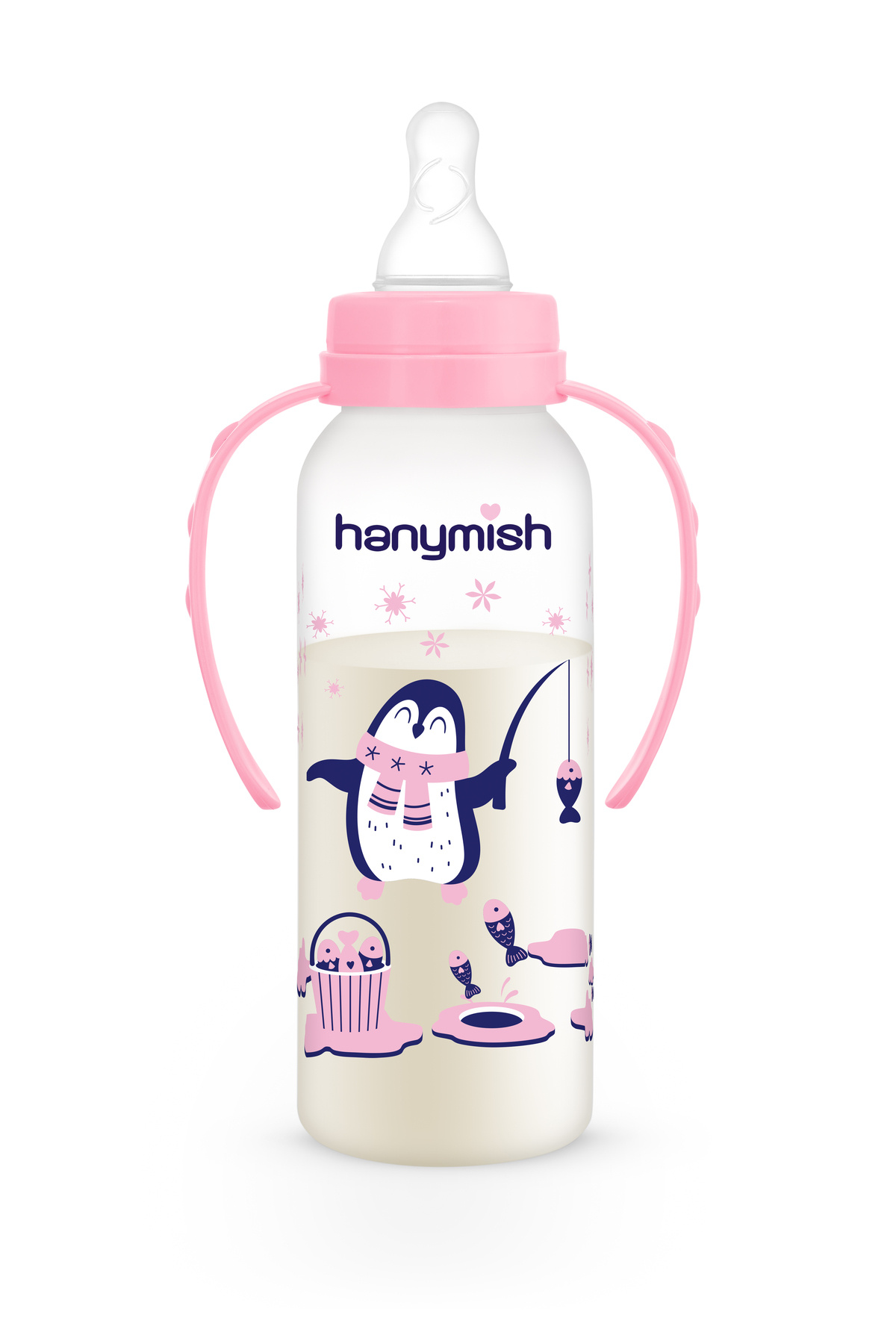 Hanymish 433 Kulplu Pp Biberon (240 ML) Pembe fotoğrafı 3 (önizleme)